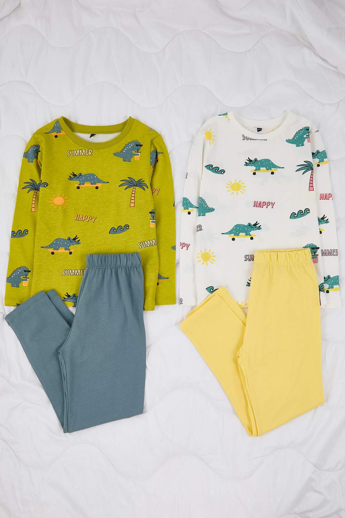 Boys' Multicolour 4-Piece Printed Pyjama Set