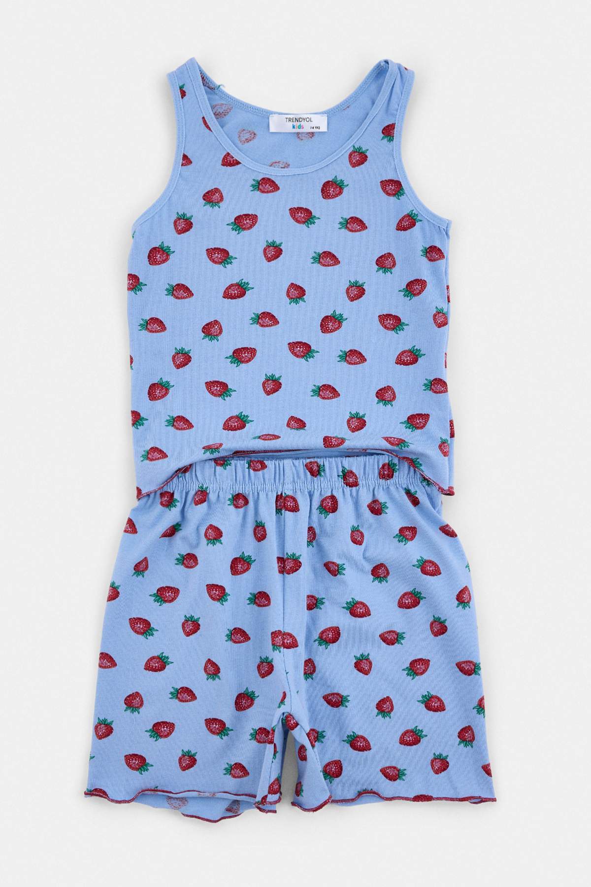 Girls' Strawberry-Print Pyjama Set