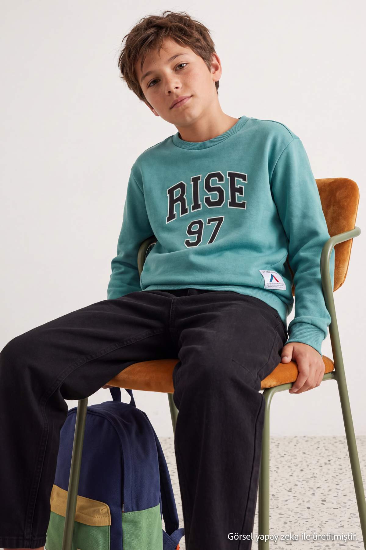 Boys' Mint Number-Print Sweatshirt