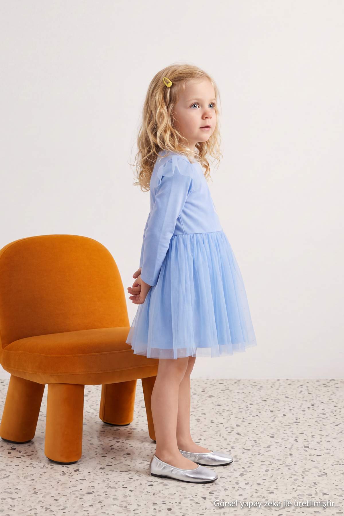 Girls' Light Blue Tutu Mini Dress