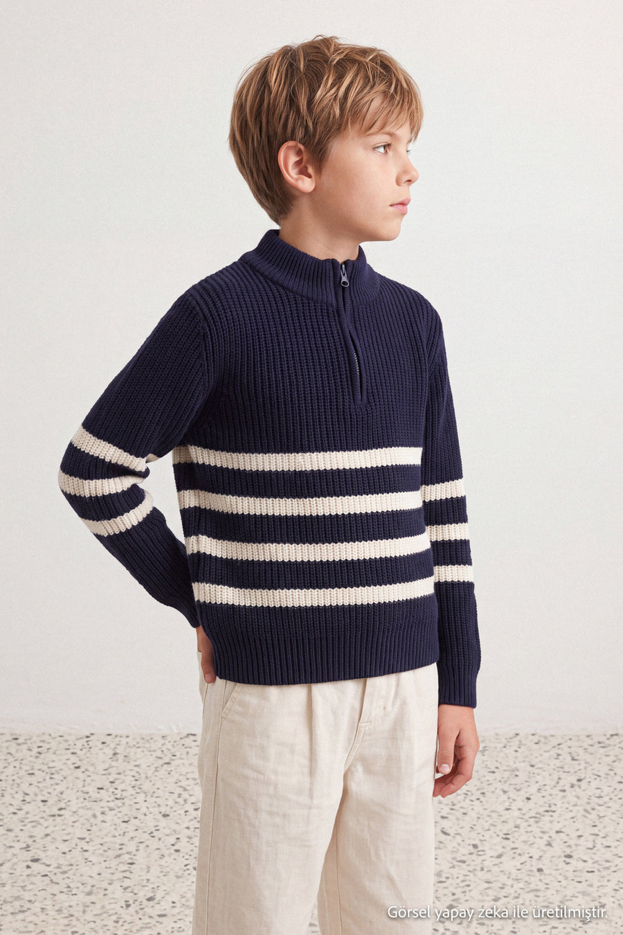 Boys' Half-Zip Knit Jumper