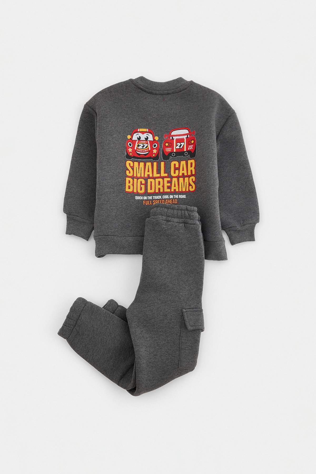 Boys' Grey Badge Sweatshirt & Cargo Jogger Set