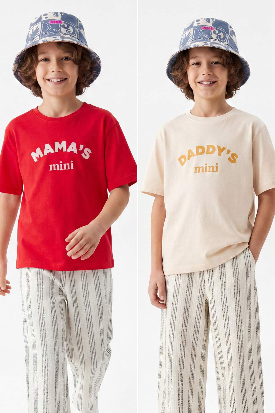 Kids' Ecru & Red Printed T-Shirt 2-Pack