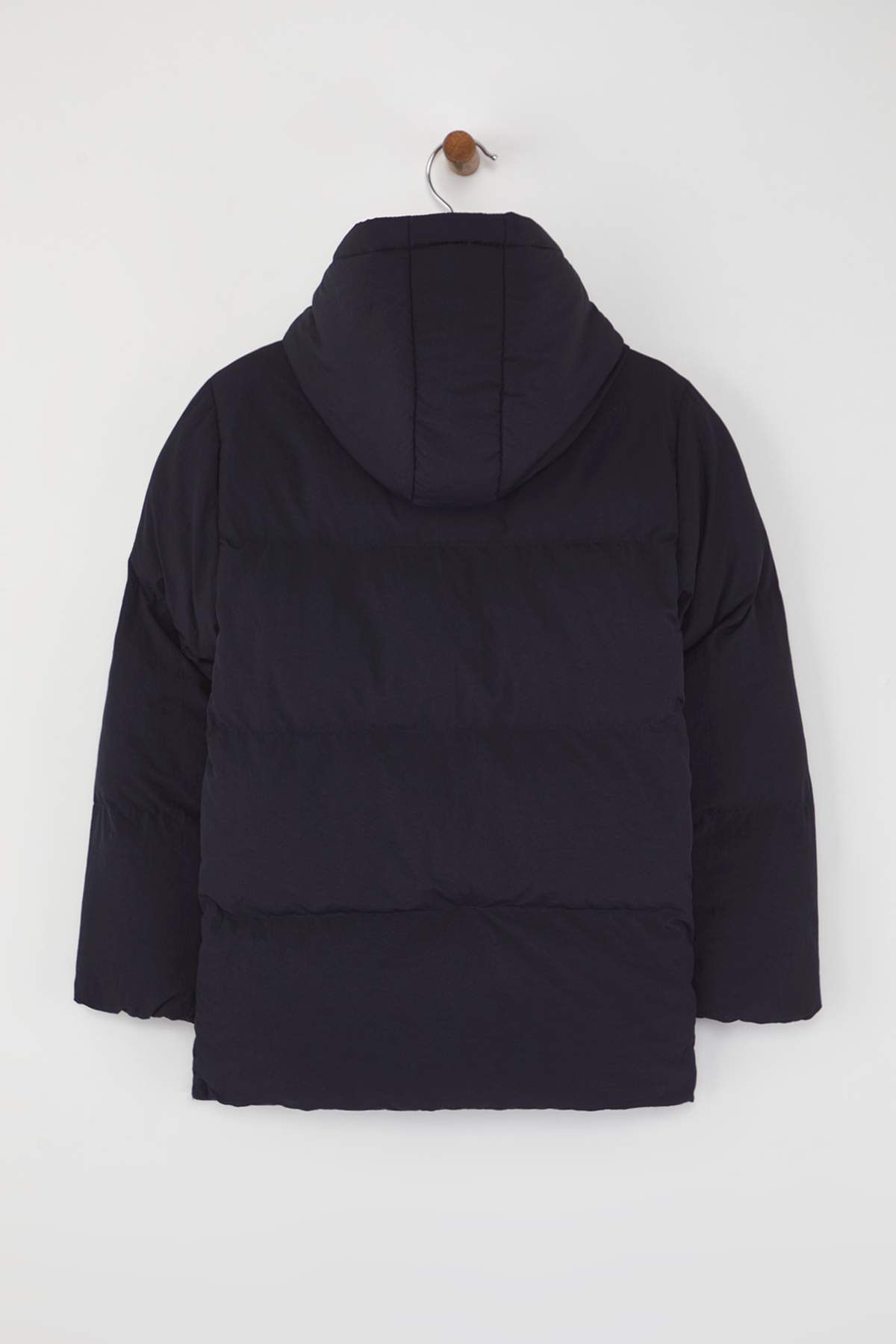 Kids' Navy Thick Hooded Coat