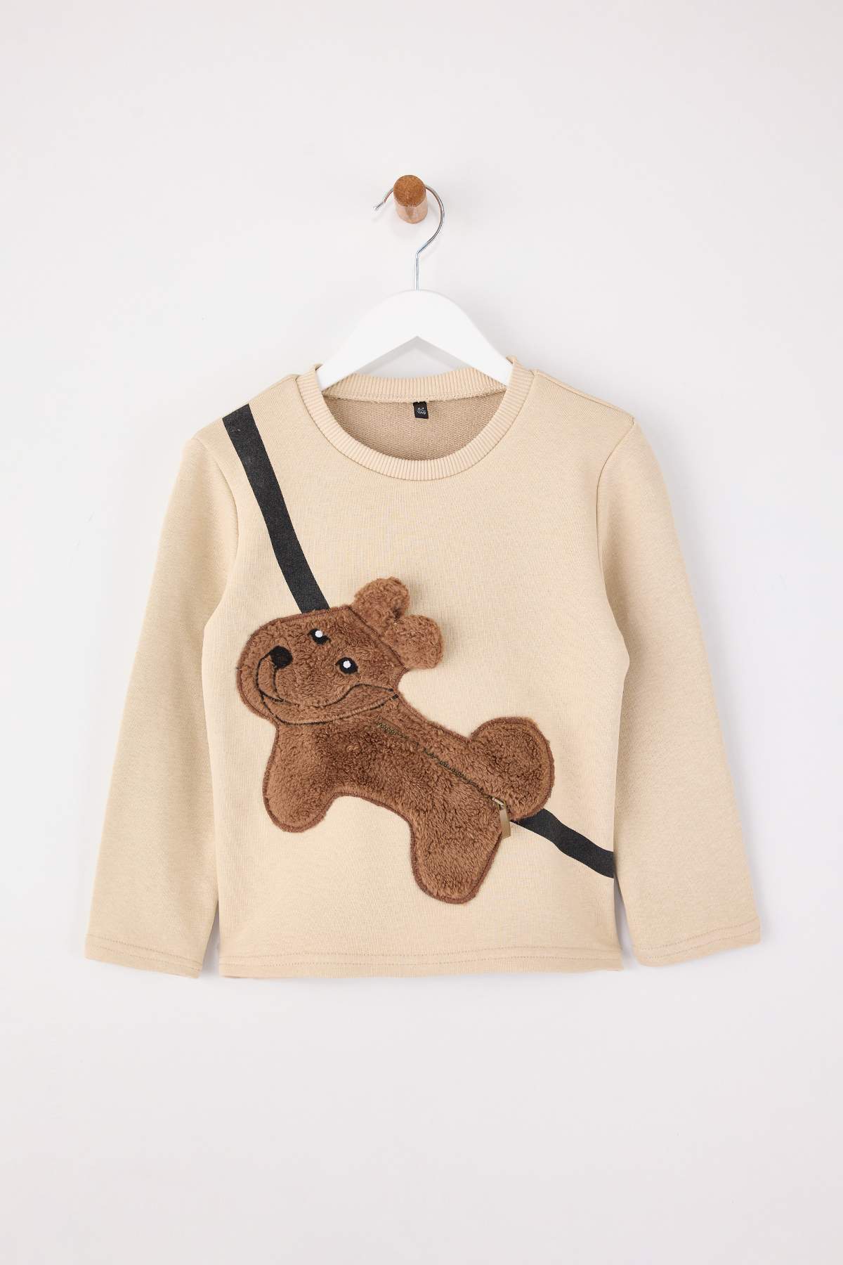 Kids' Crew-Neck Sweatshirt with Mini Bag