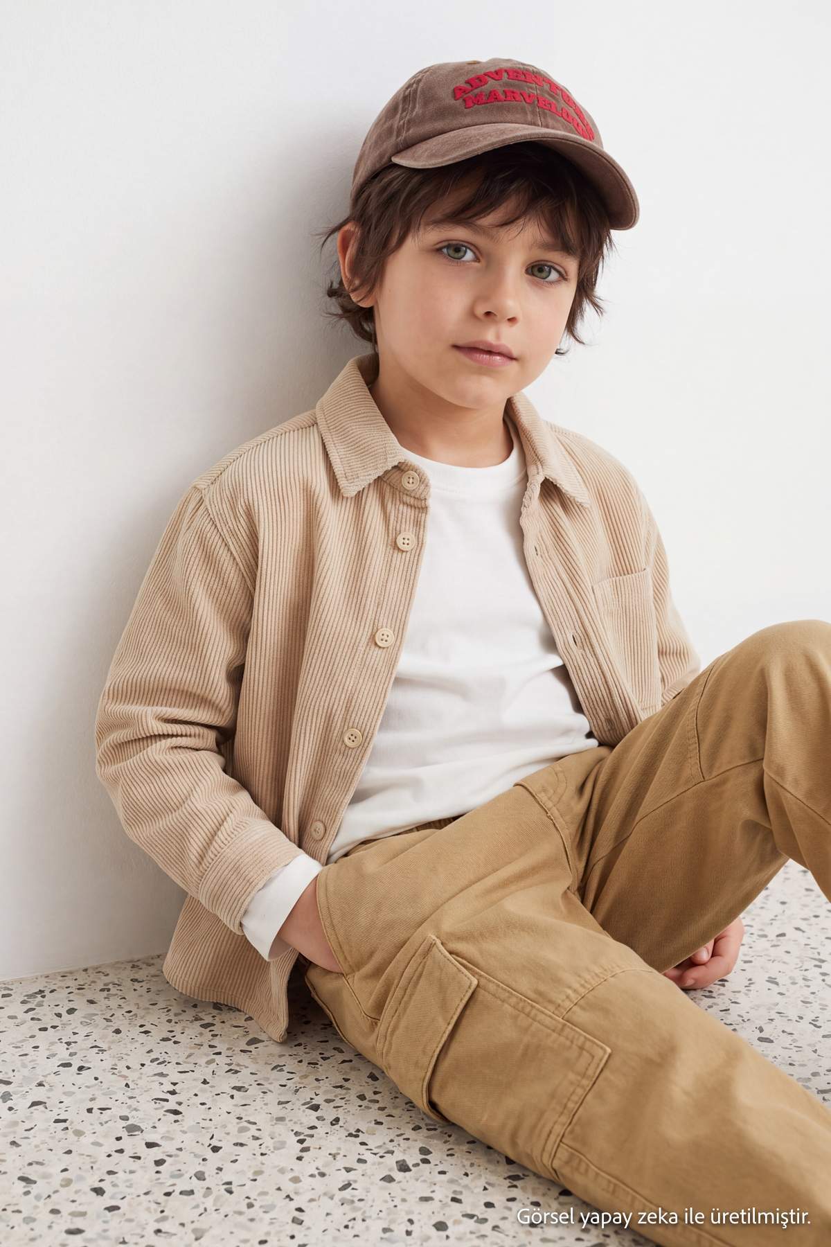 Boys' Stone Corduroy Long Shirt