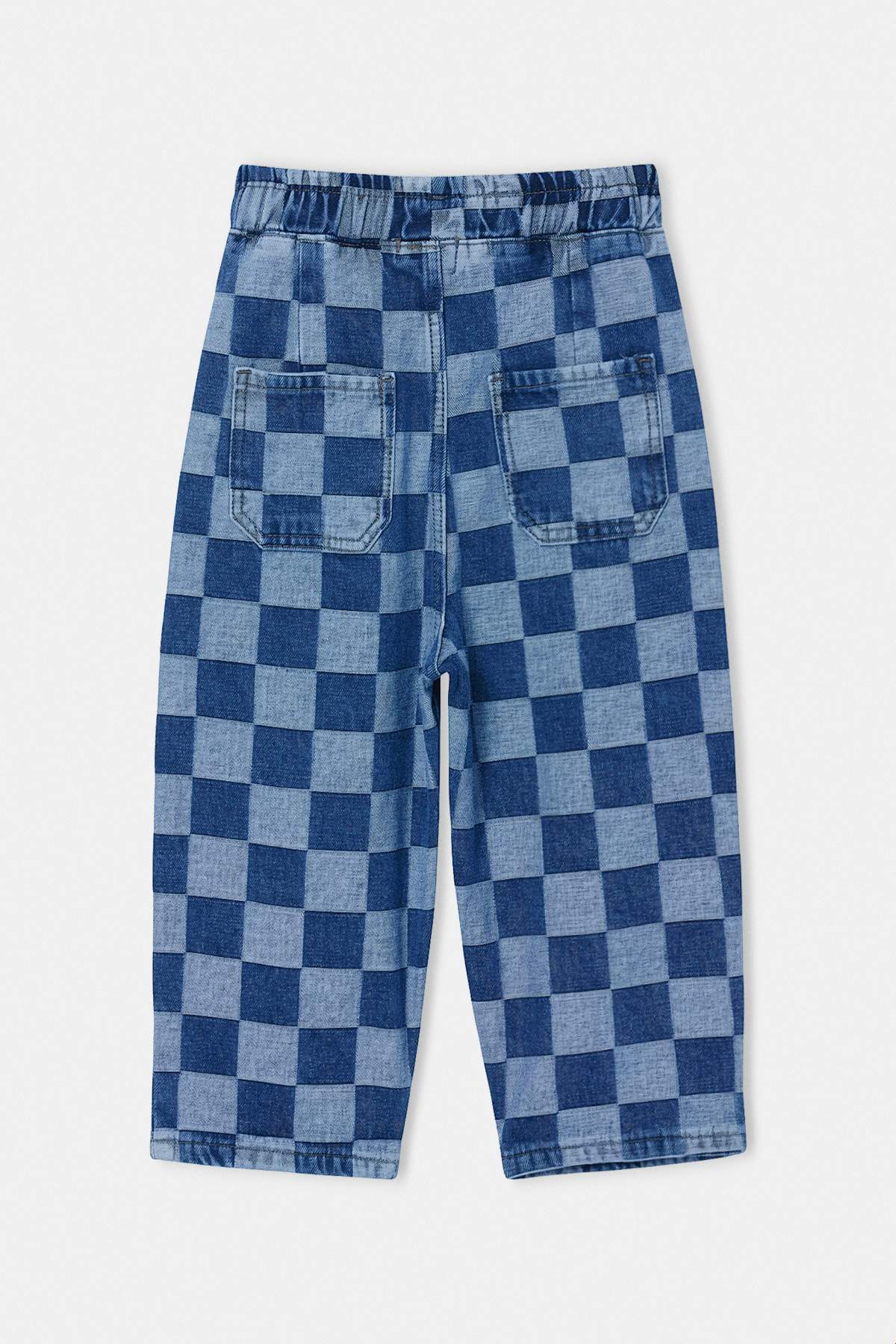 Boys' Blue Checkerboard Jeans