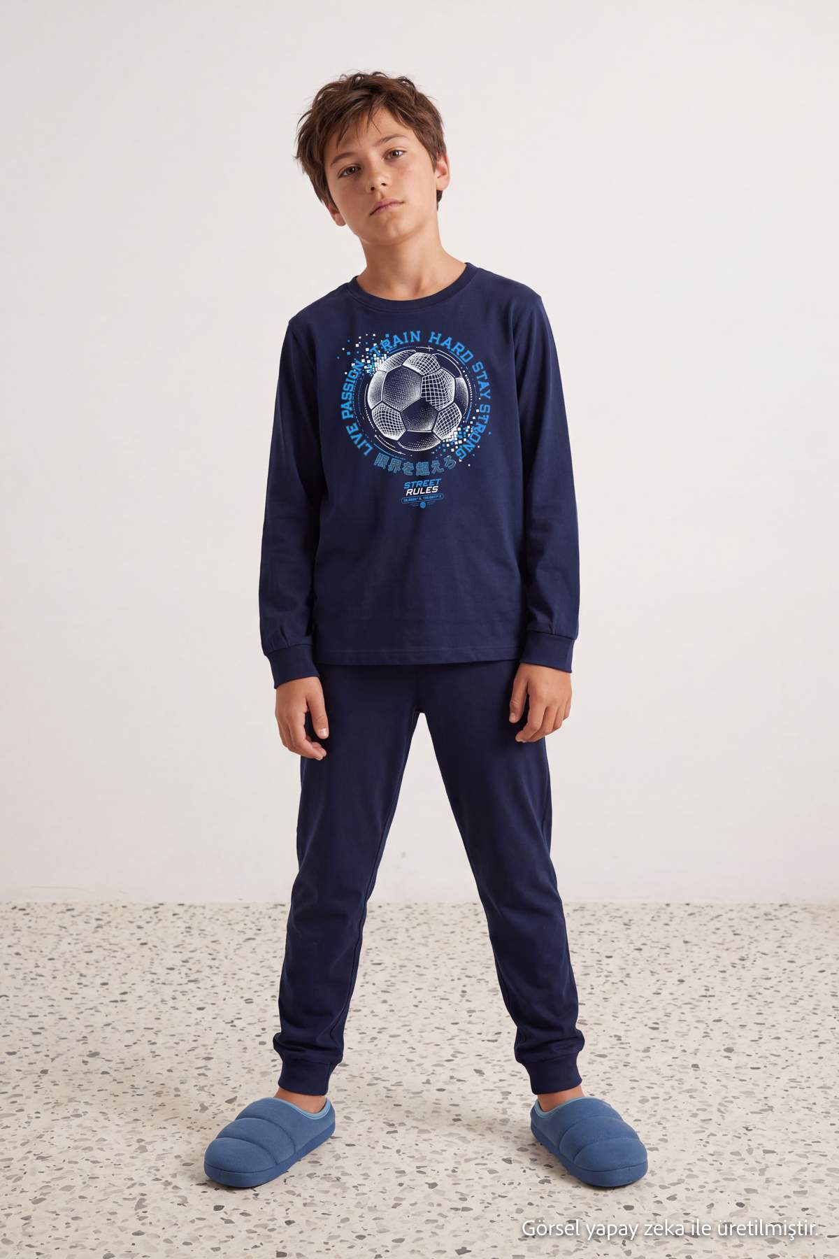 Boys' Dark Navy Pyjama Set