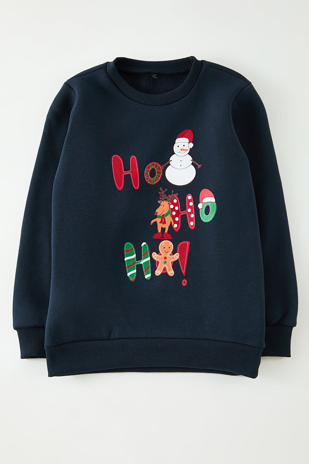 Kids' Red Christmas-Print Cotton Sweatshirt