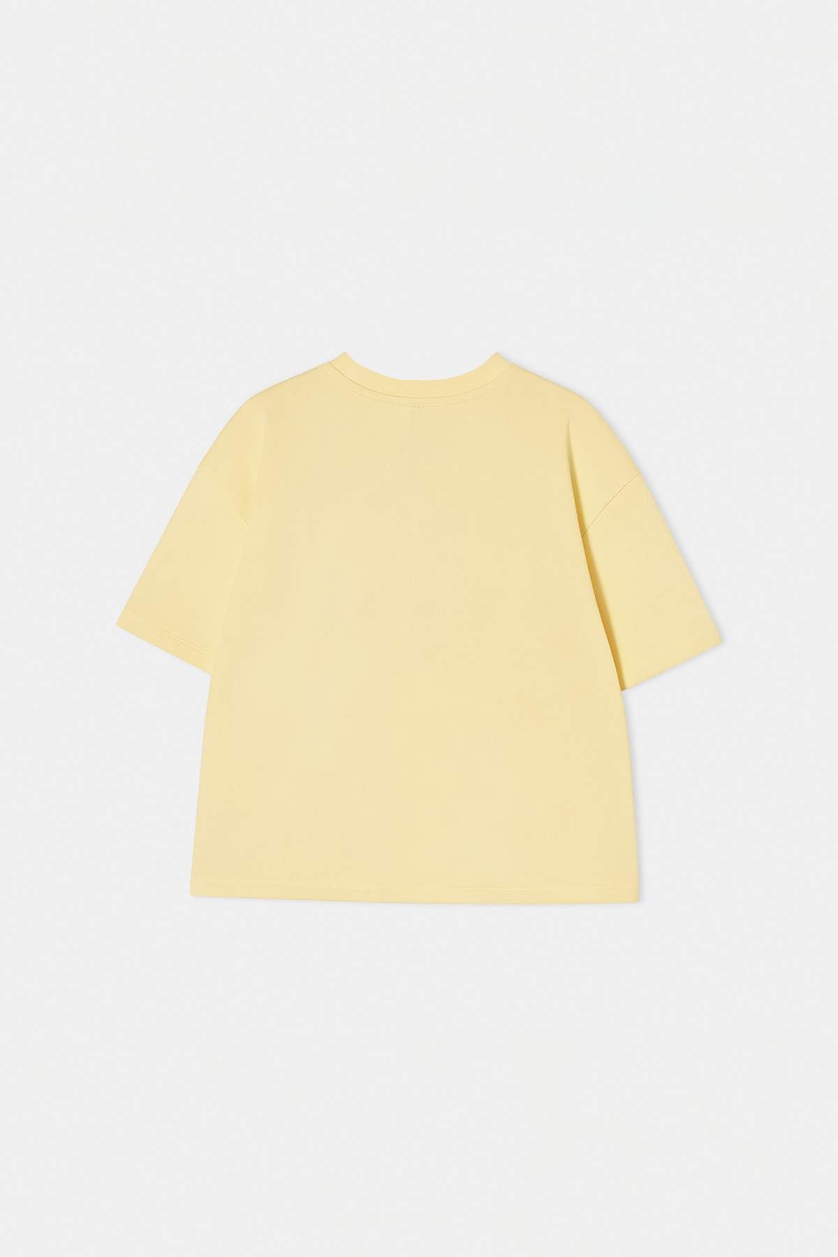 Girls' Yellow Plain T-Shirt