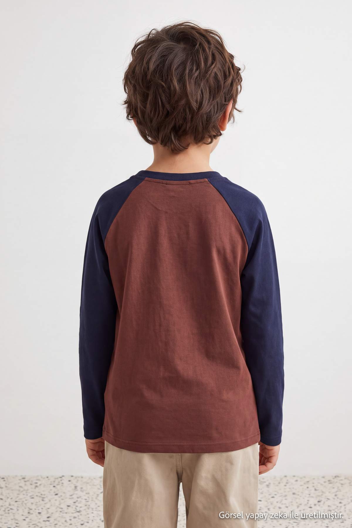 Boys' Navy, Green & Ecru 3-Pack Basic Cotton T-Shirts