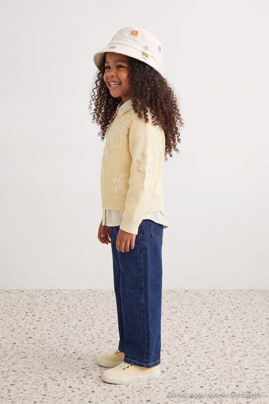 Girls' Shirt, Cardigan & Jeans 3-Piece Set