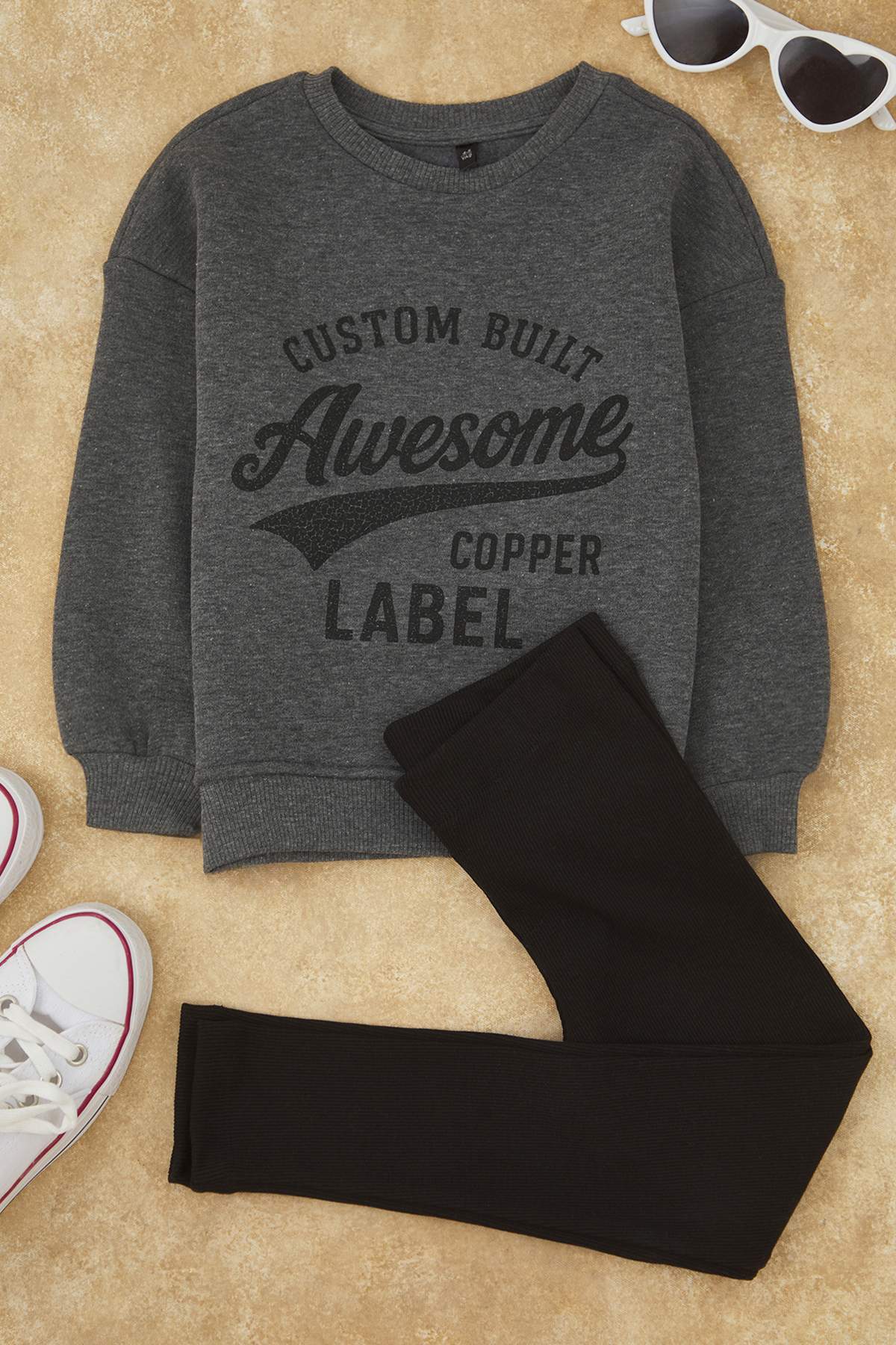 Girls' Mint Fleece-Lined Sweatshirt & Leggings Set