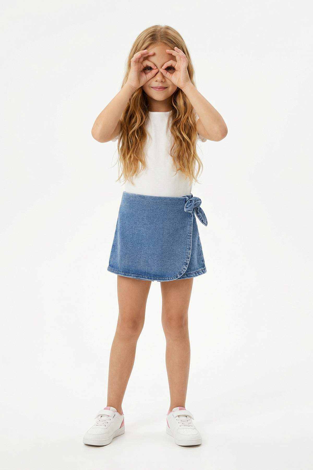 Girls' Light Blue Denim Skirt