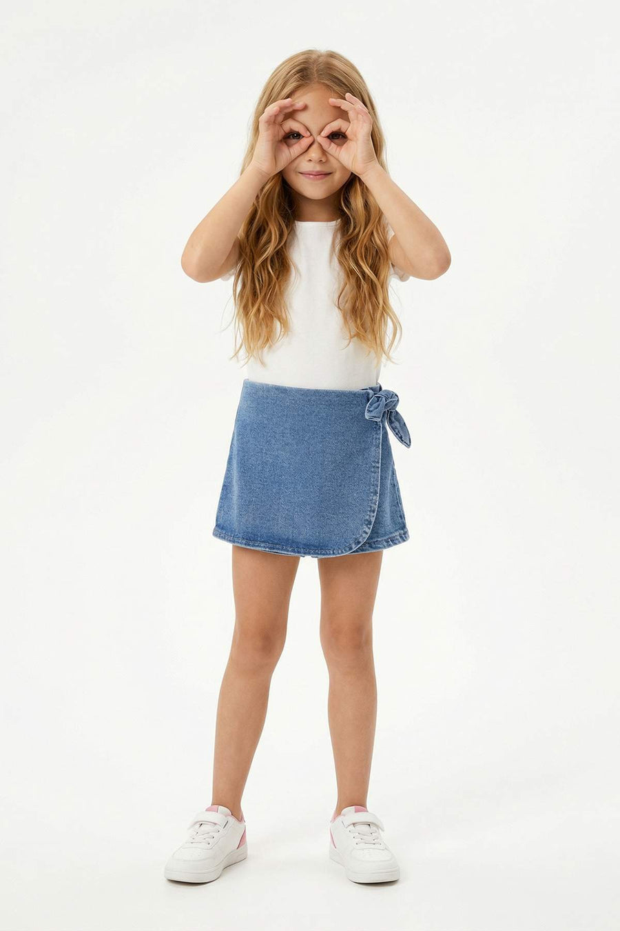 Girls' Light Blue Denim Skirt