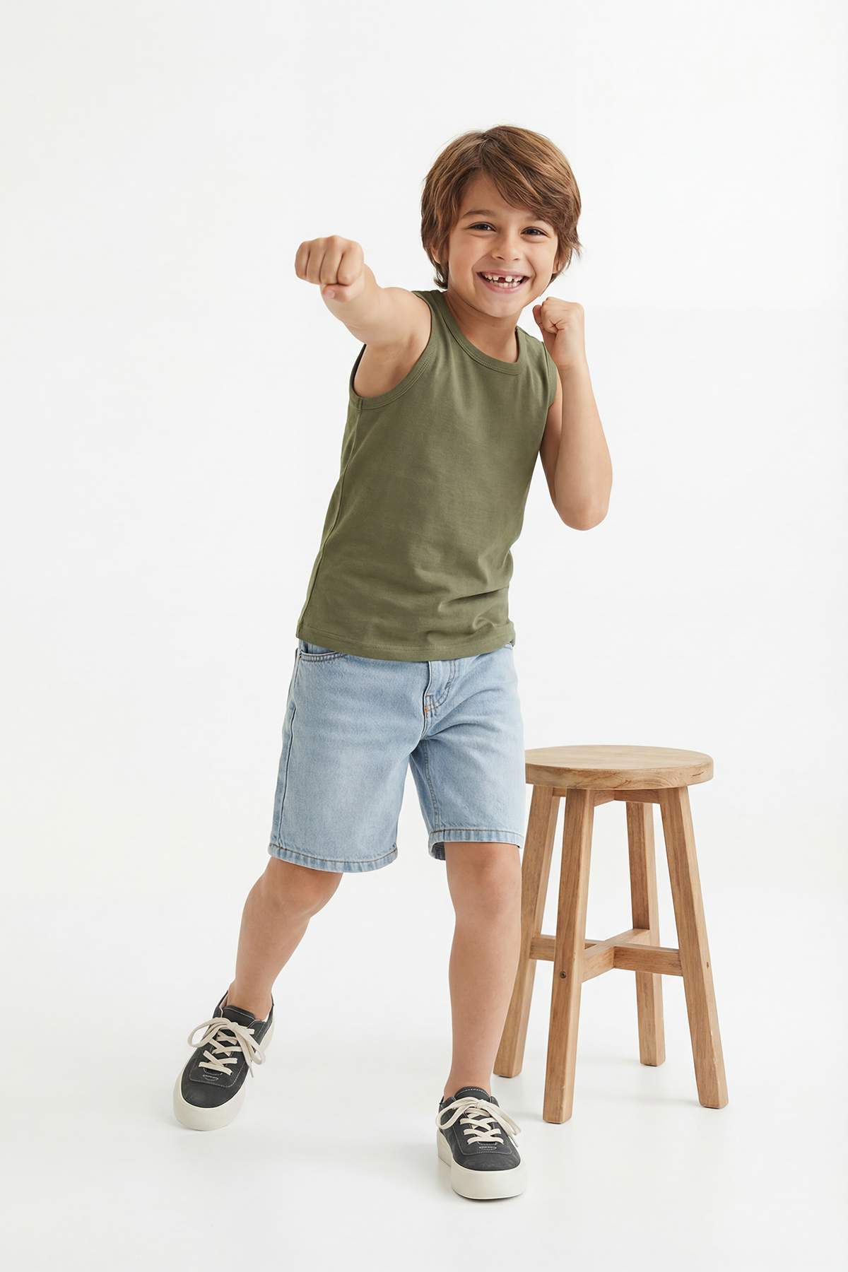 Boys' Khaki & Stone Vest 2-Pack