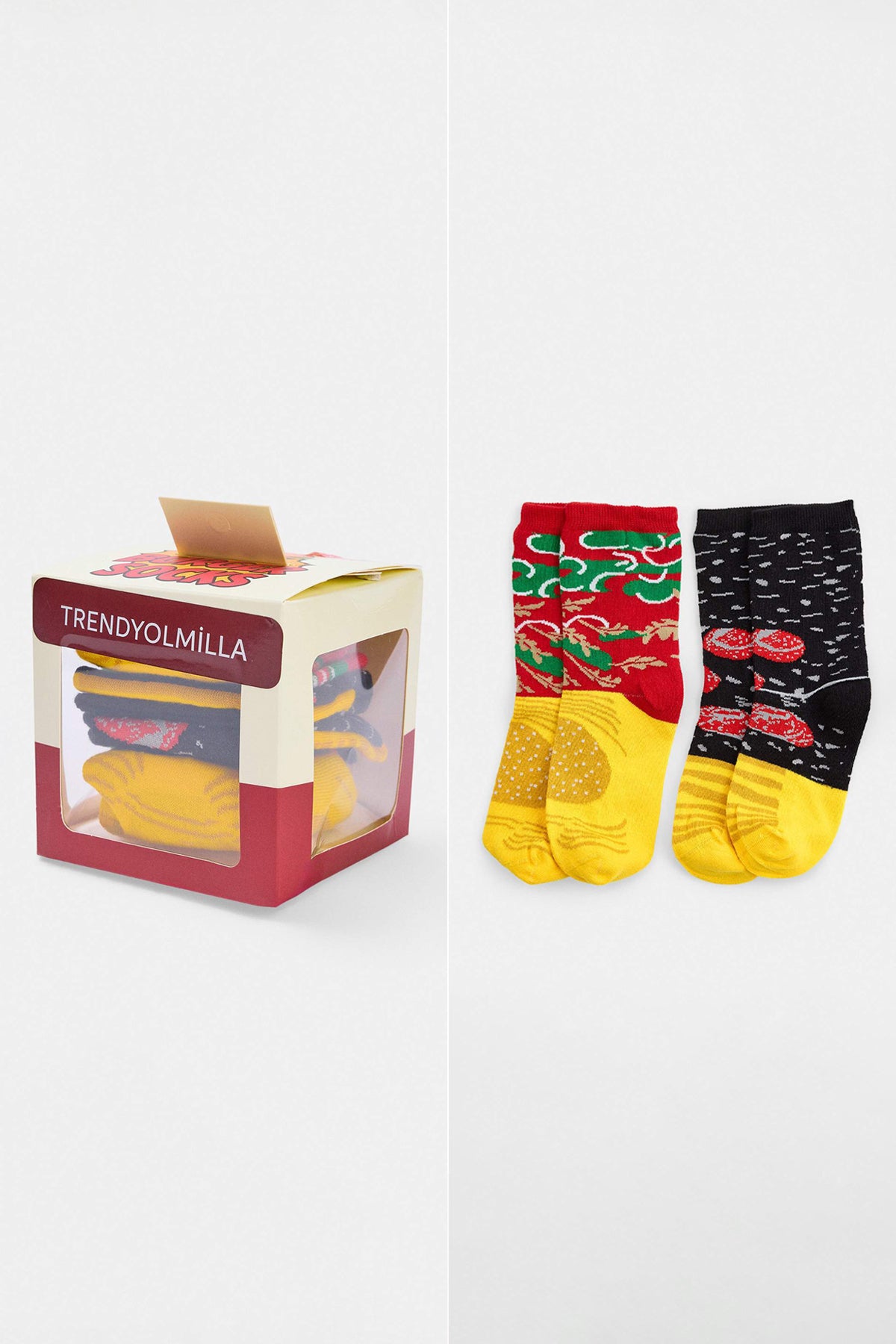 Kids' Socks 2-Pack in Burger Gift Box
