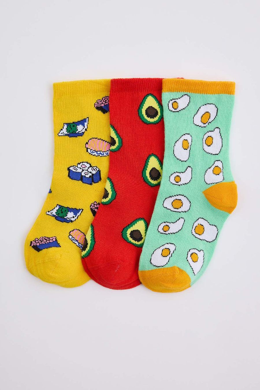 Kids' Food-Print Socks 3-Pack
