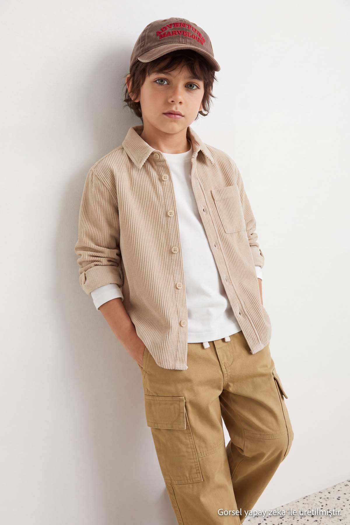 Boys' Stone Corduroy Long Shirt