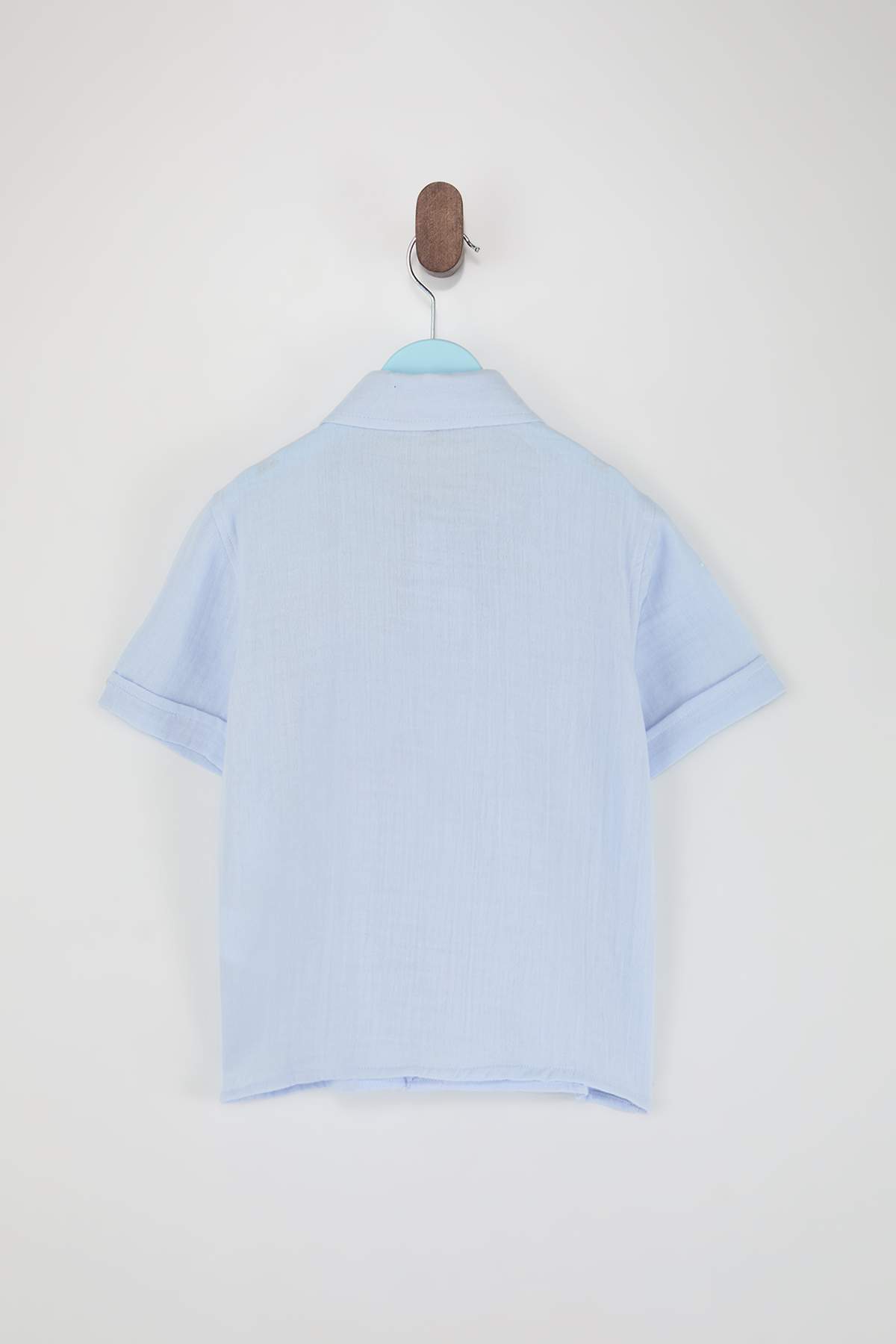 Boys' Basic Cotton Short-Sleeve Shirt