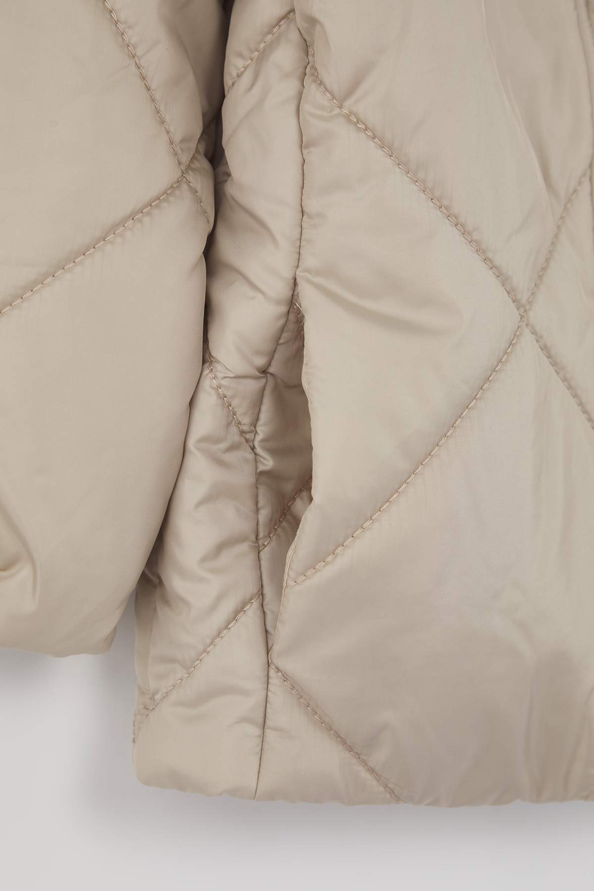 Girls' Stone Thick Quilted High-Neck Coat