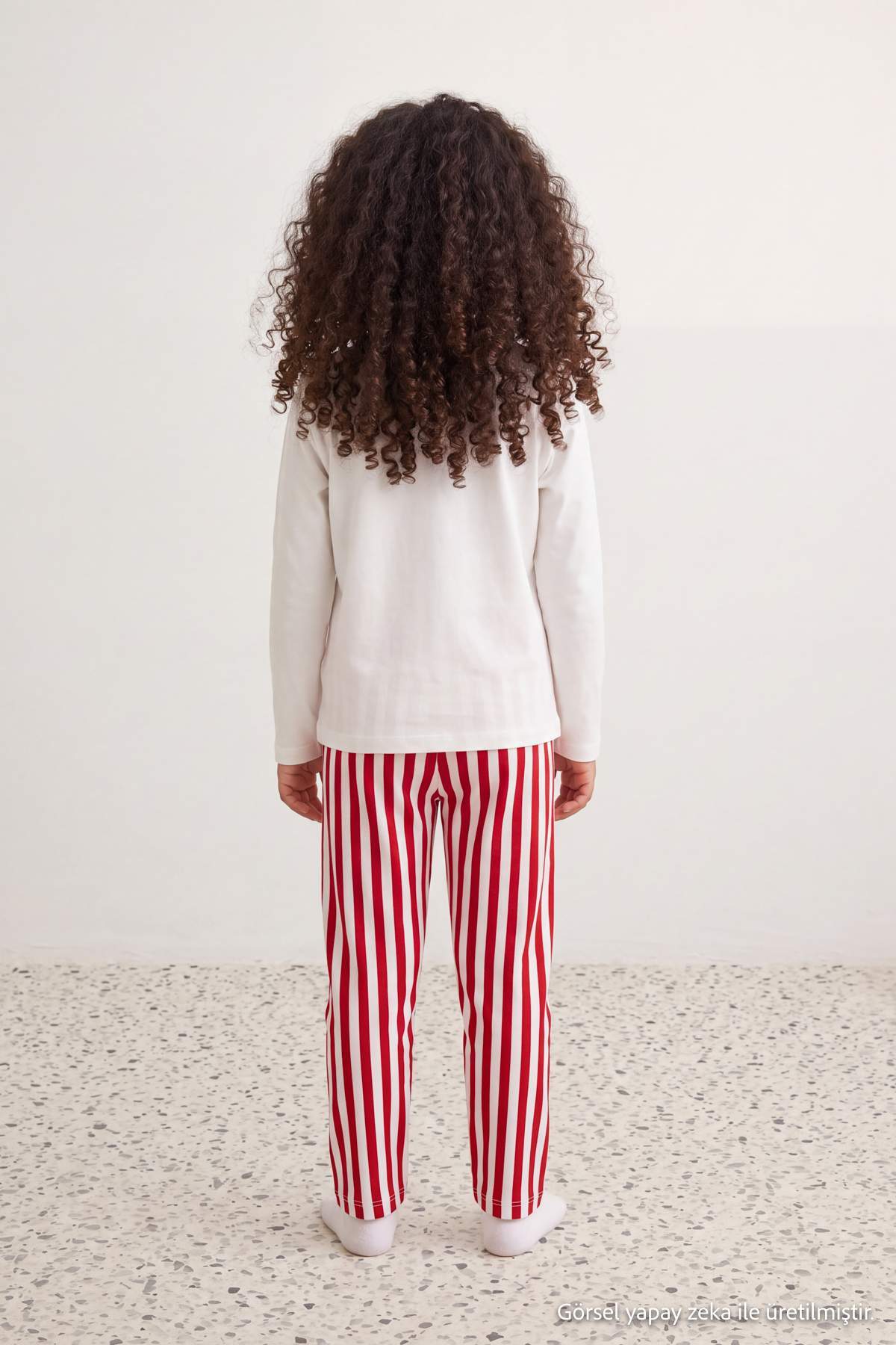 Girls' Red Winter Holiday Pyjama Set