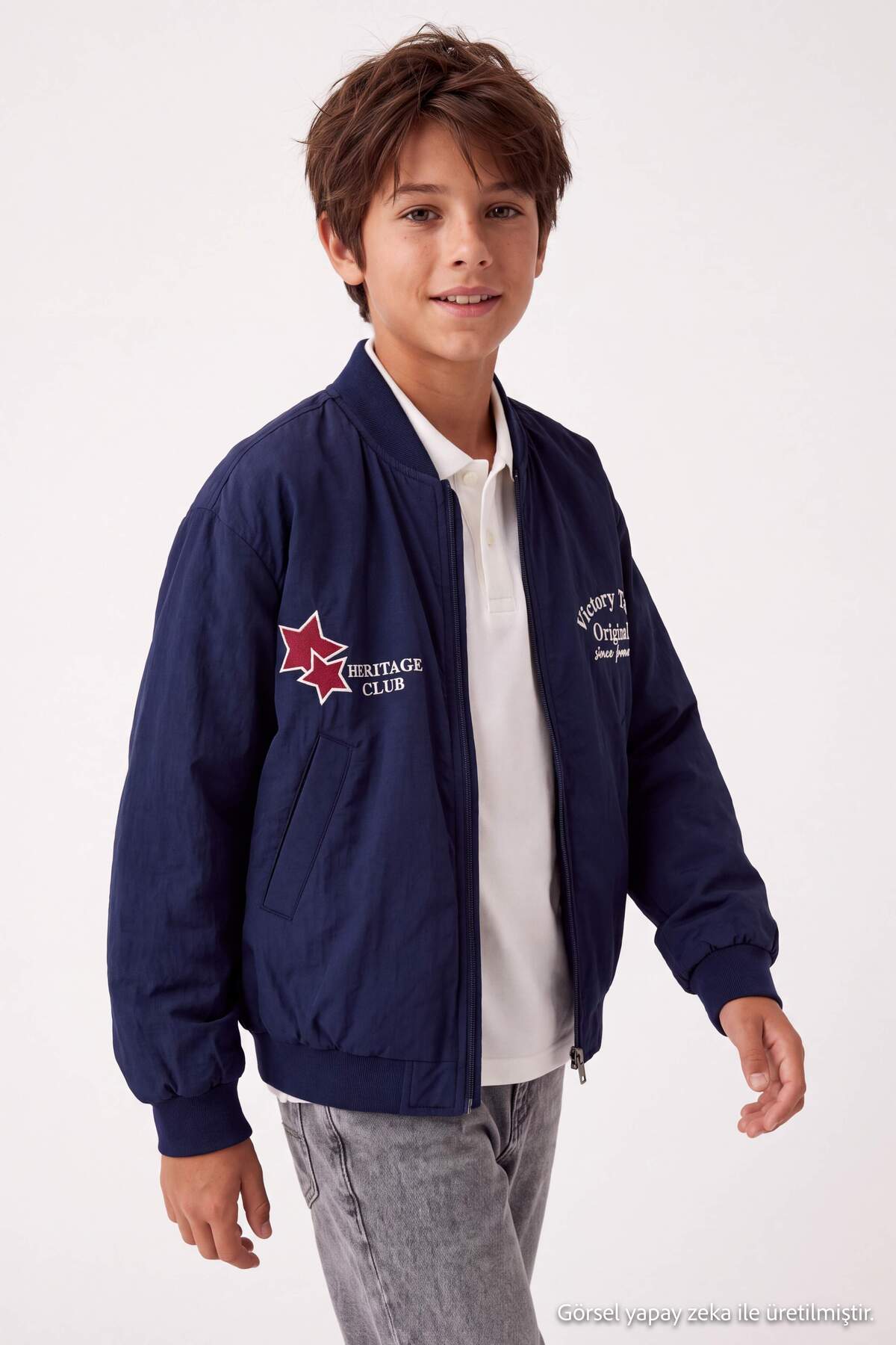 Boys' Navy Coat