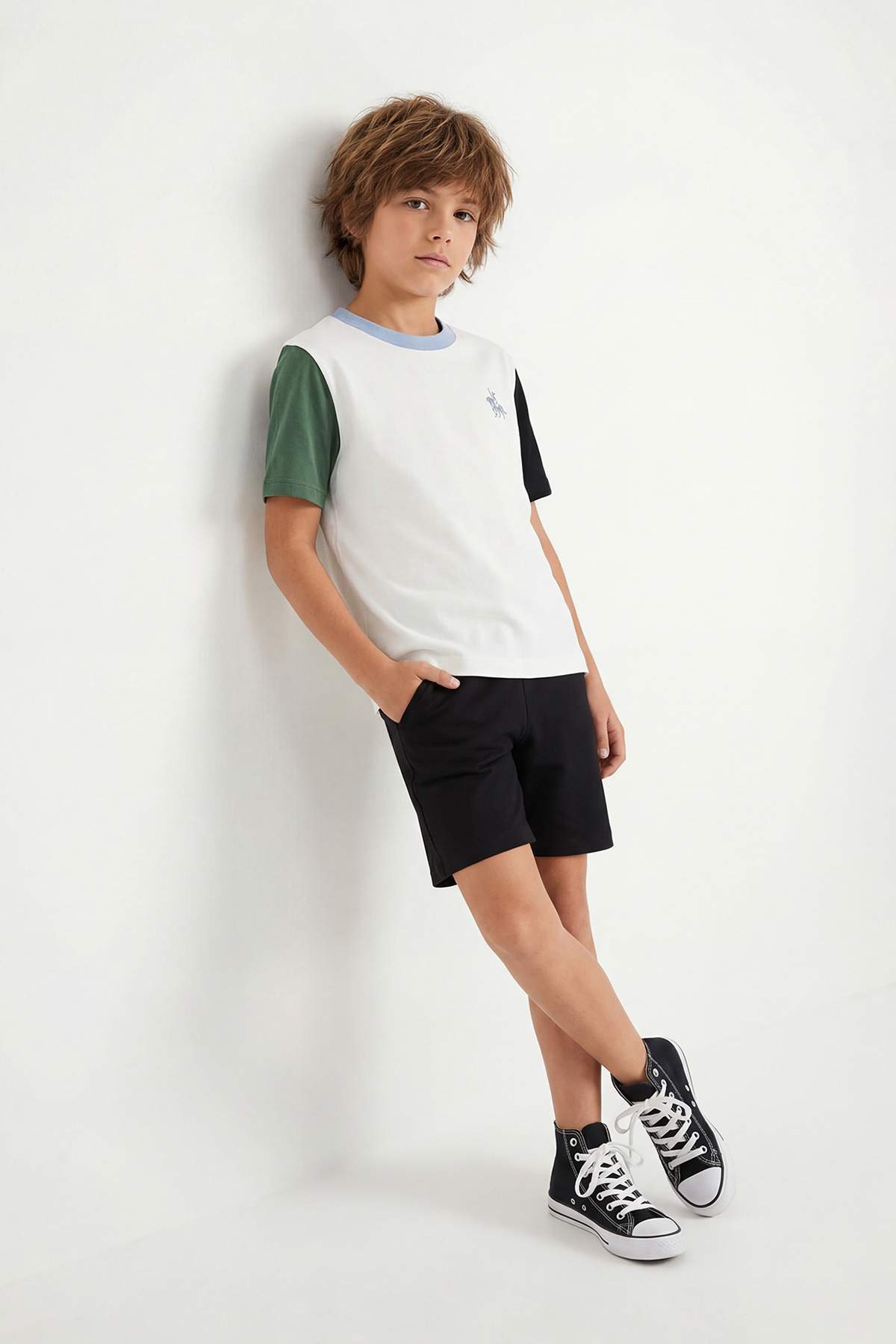 Boys' Ecru Plain Two-Piece Set