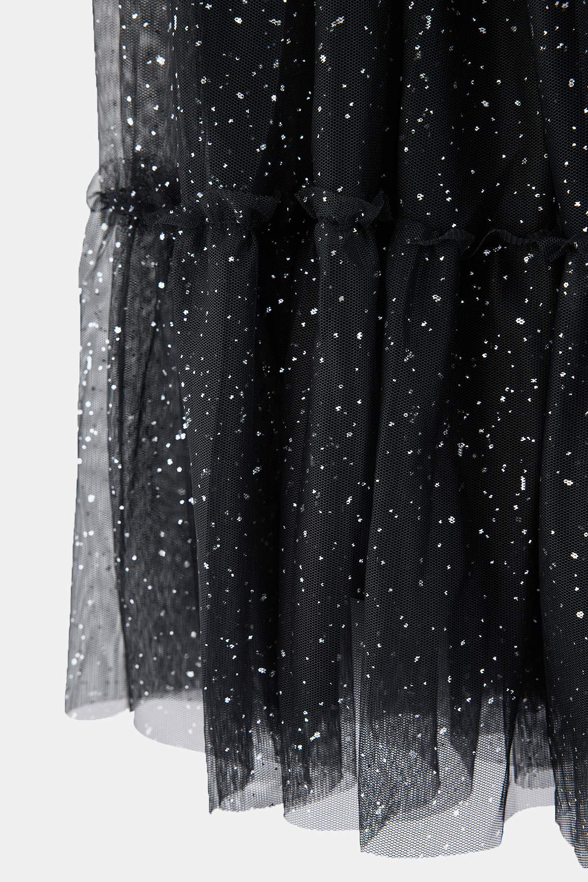Girls' Black Glitter Tutu Dress
