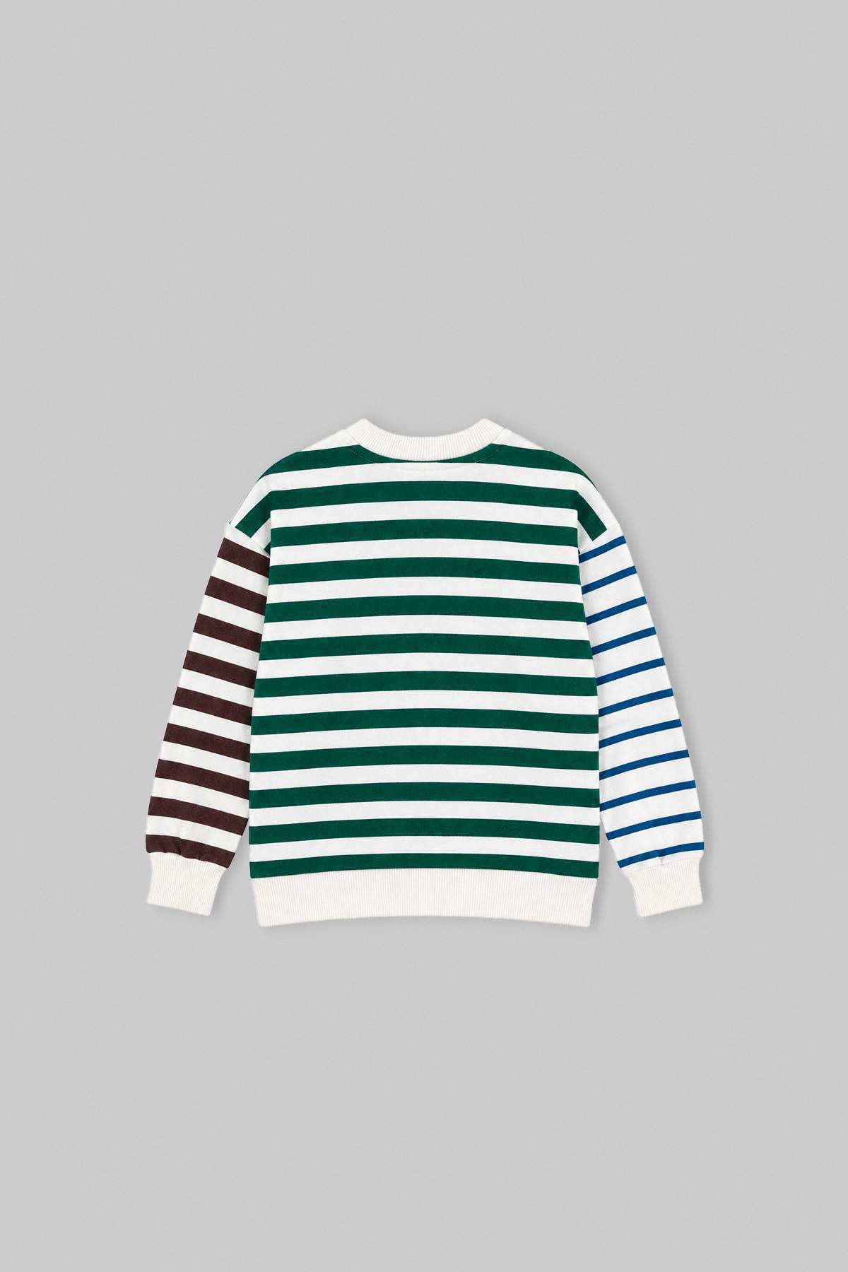Boys' Green Striped Sweatshirt