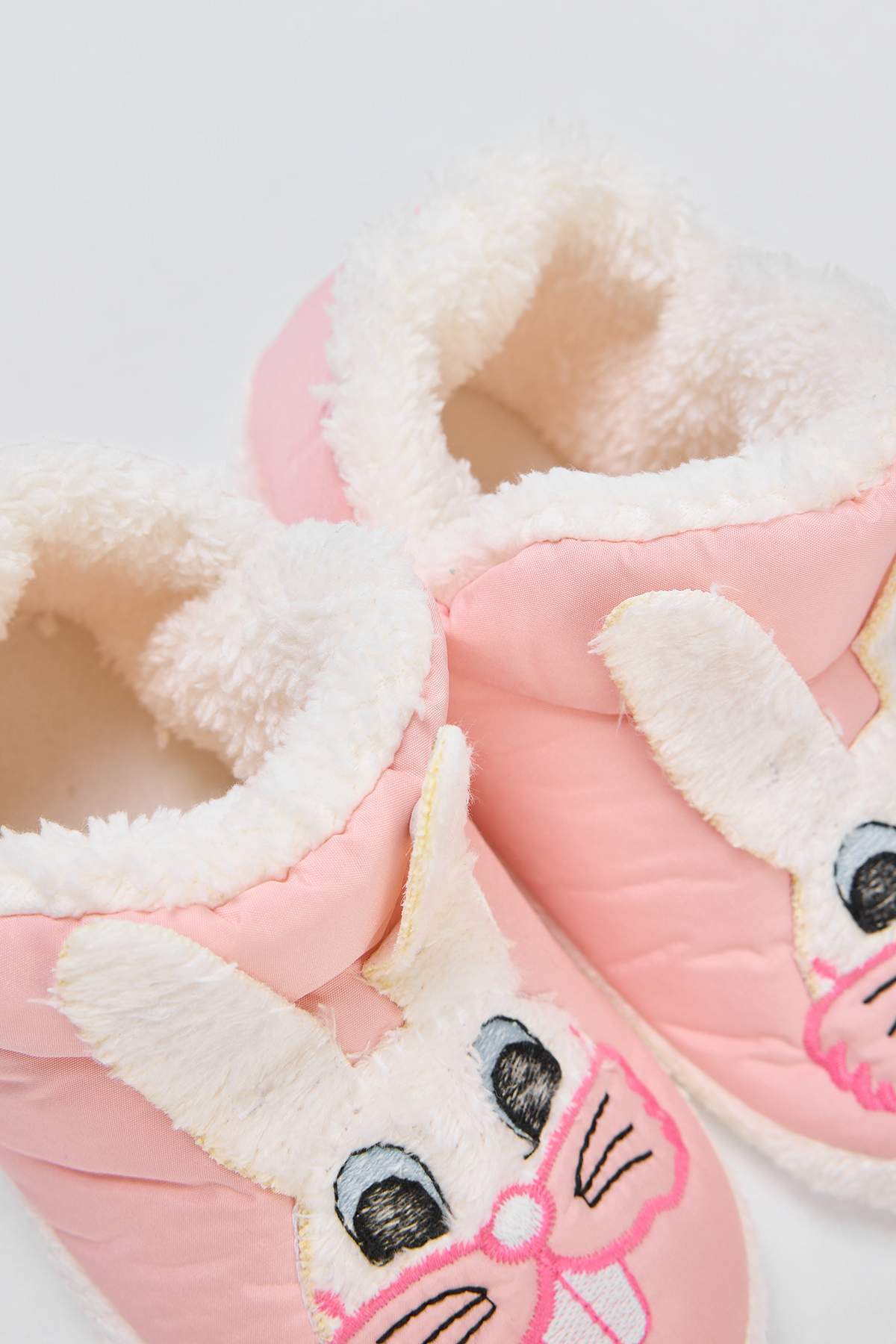 Girls' Pink Plush Slipper Boots