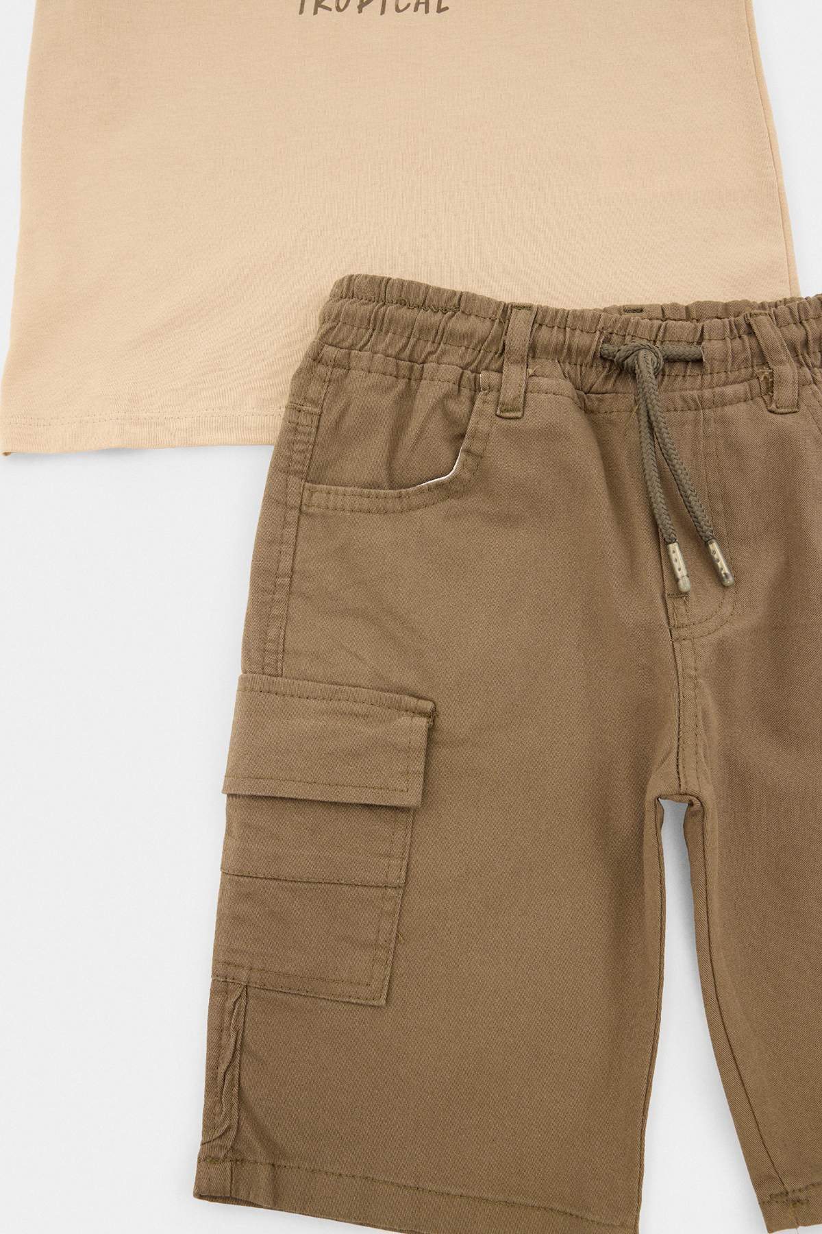 Boys' Printed T-Shirt & Cargo Shorts Set