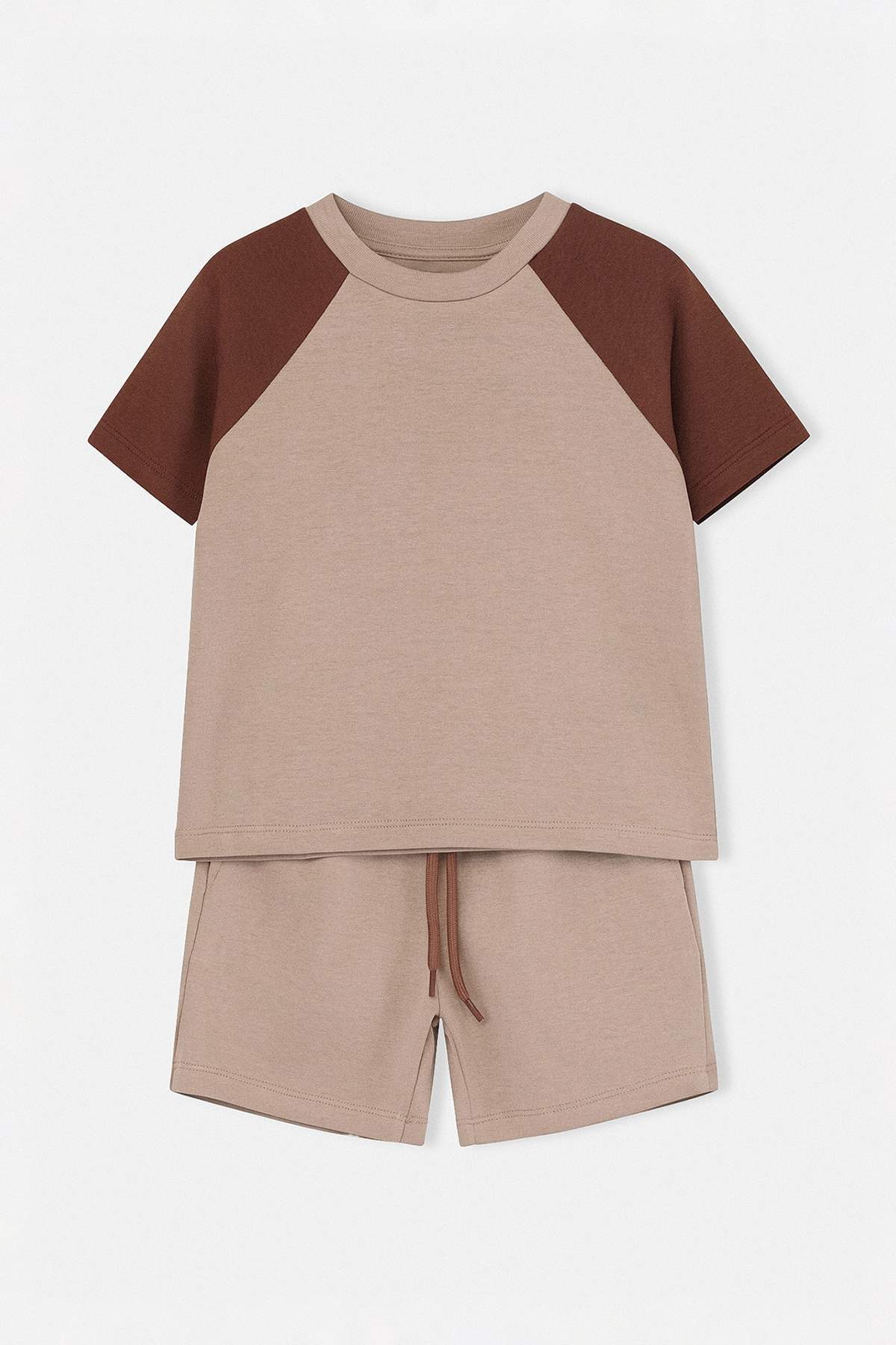 Boys' Navy Plain Two-Piece Set