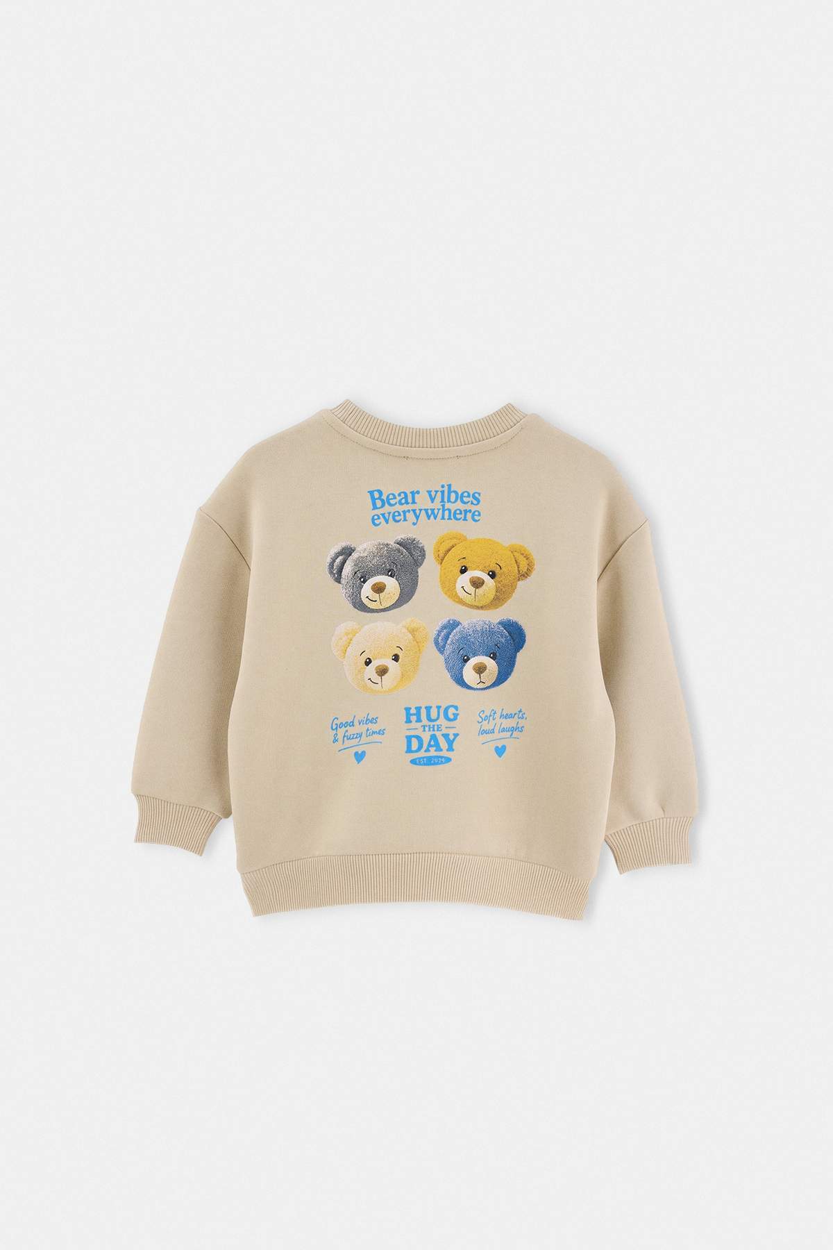 Boys' Stone Fleece-Lined Printed Sweatshirt