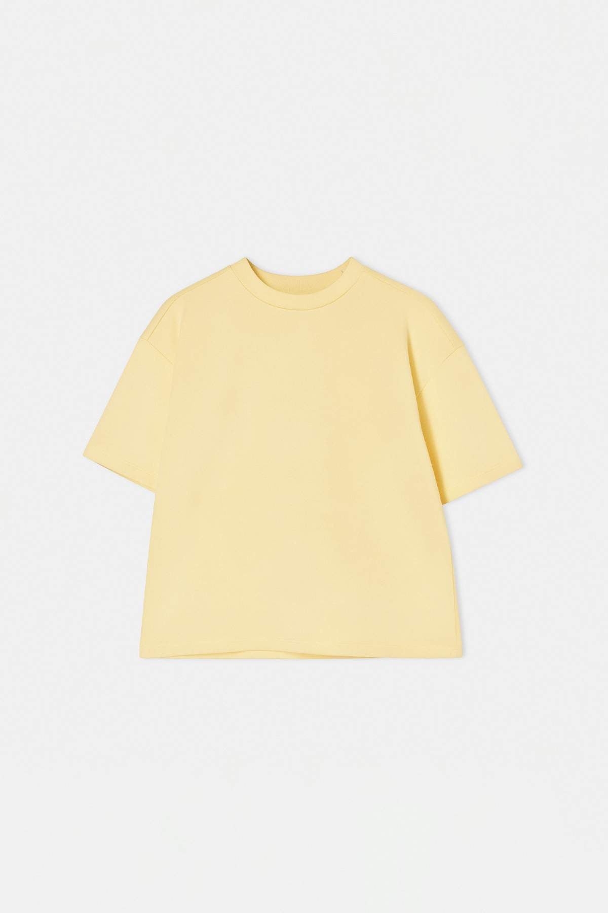 Girls' Yellow Plain T-Shirt