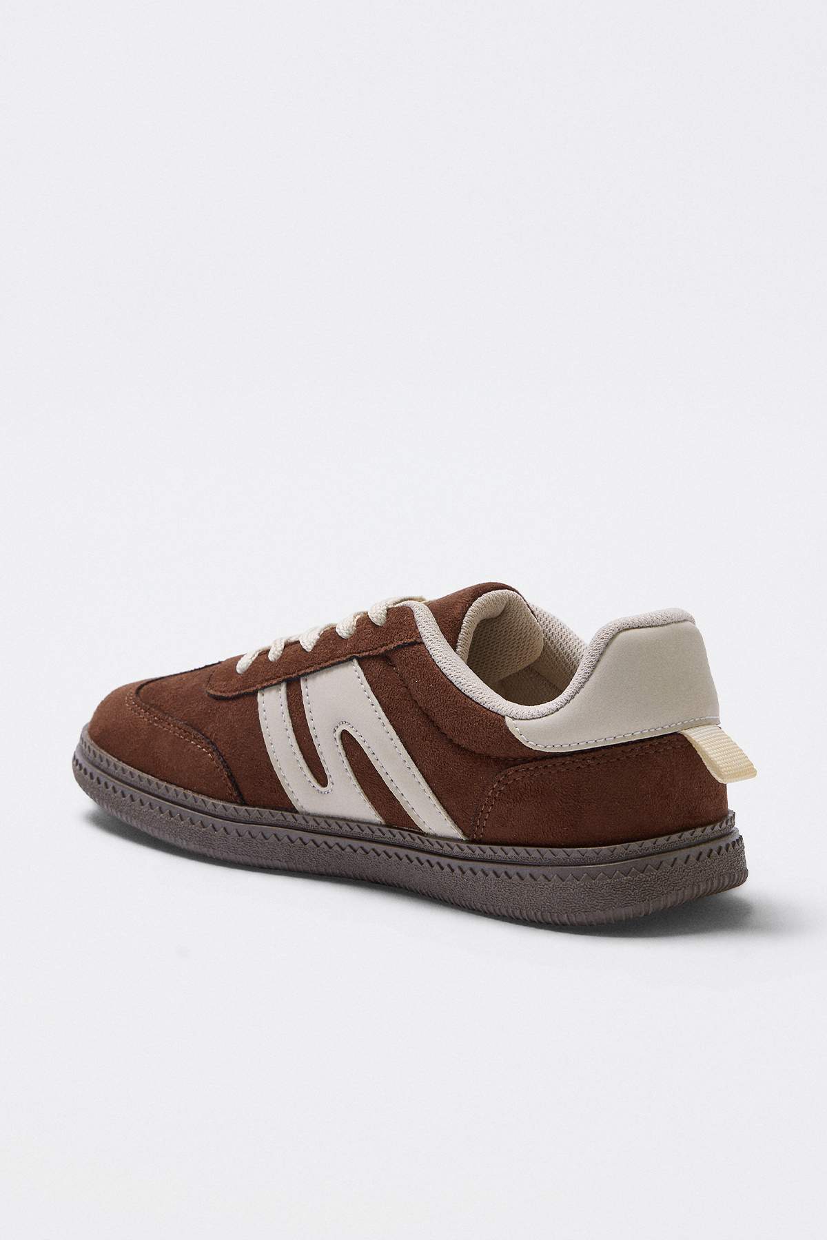 Kids' Brown Suede Retro Sneakers