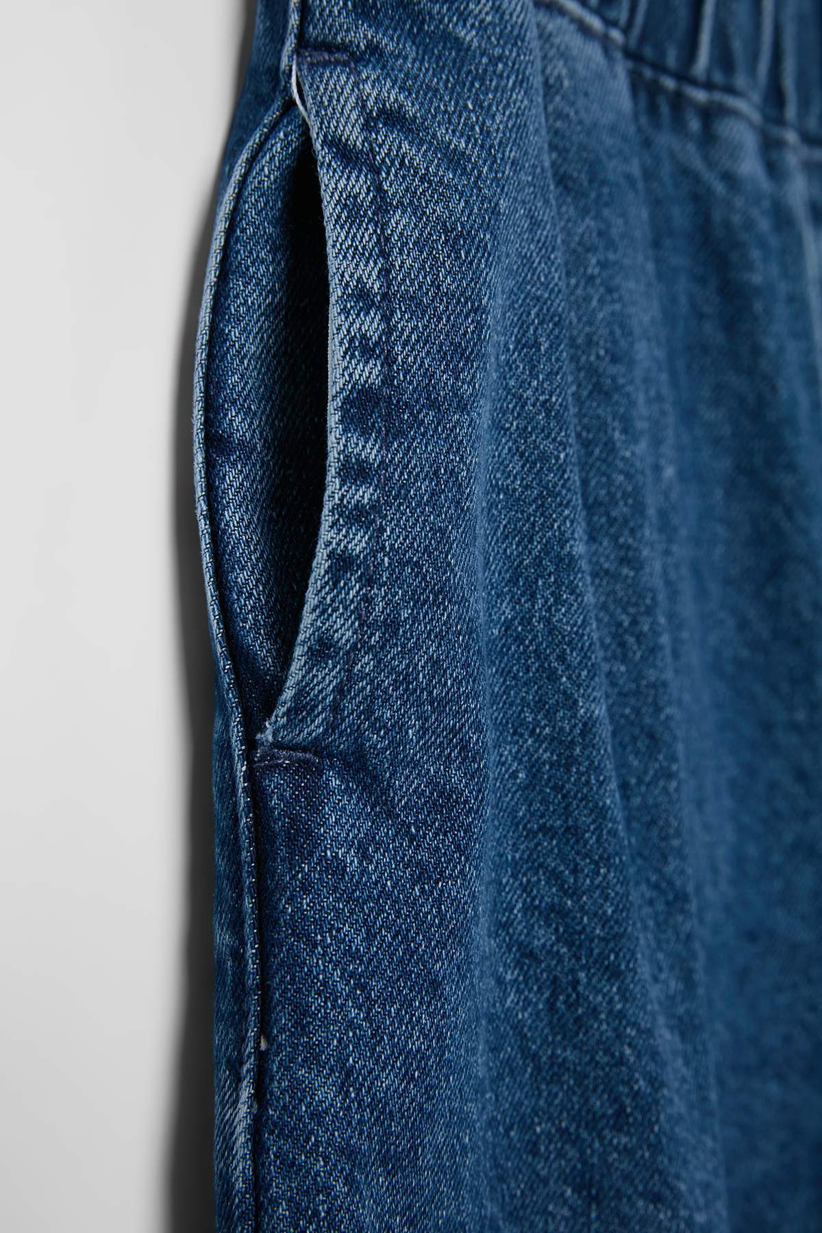 Boys' Dark Blue Cotton Balloon-Fit Jeans