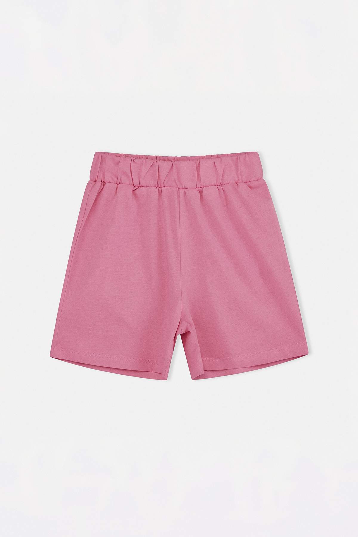 Girls' White T-Shirt & Pink Shorts Pyjama Set