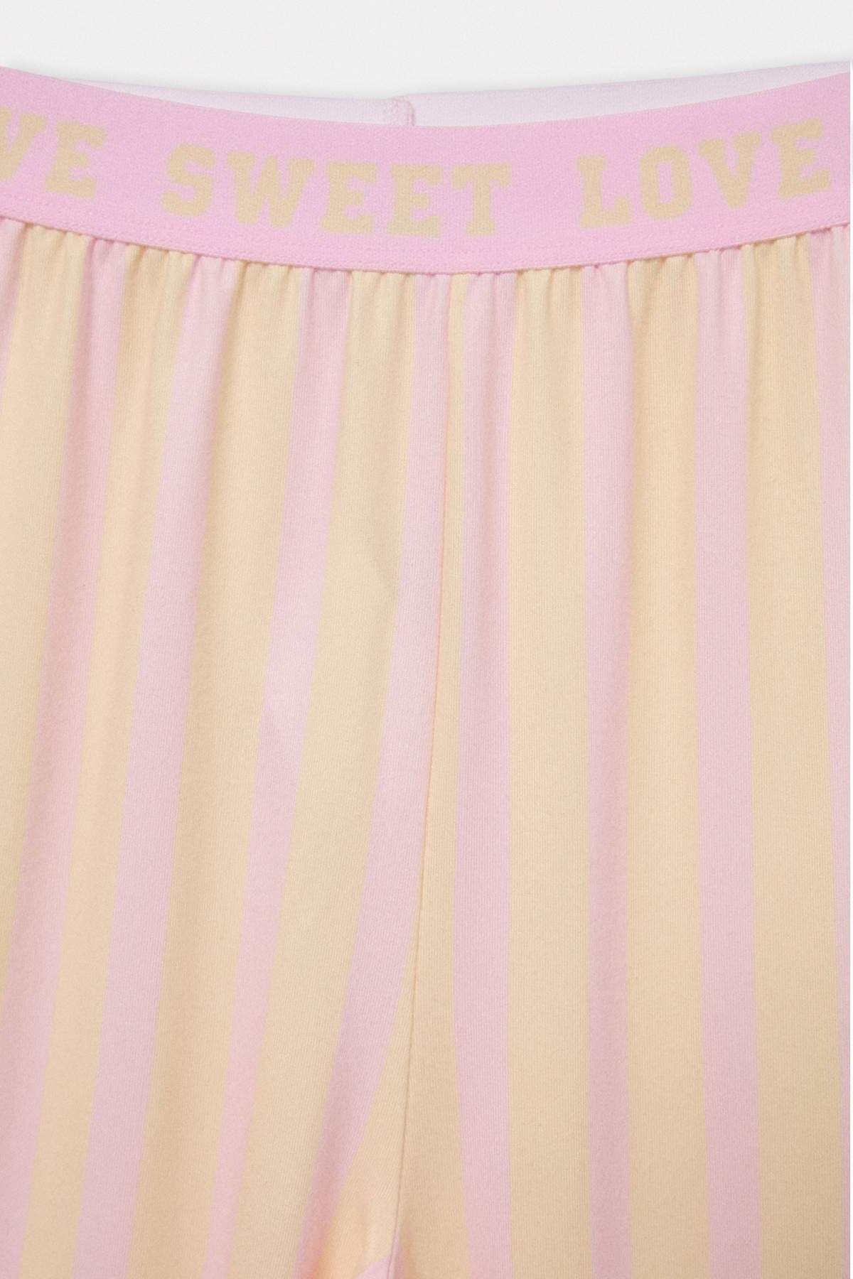 Girls' Yellow Printed Pyjama Set