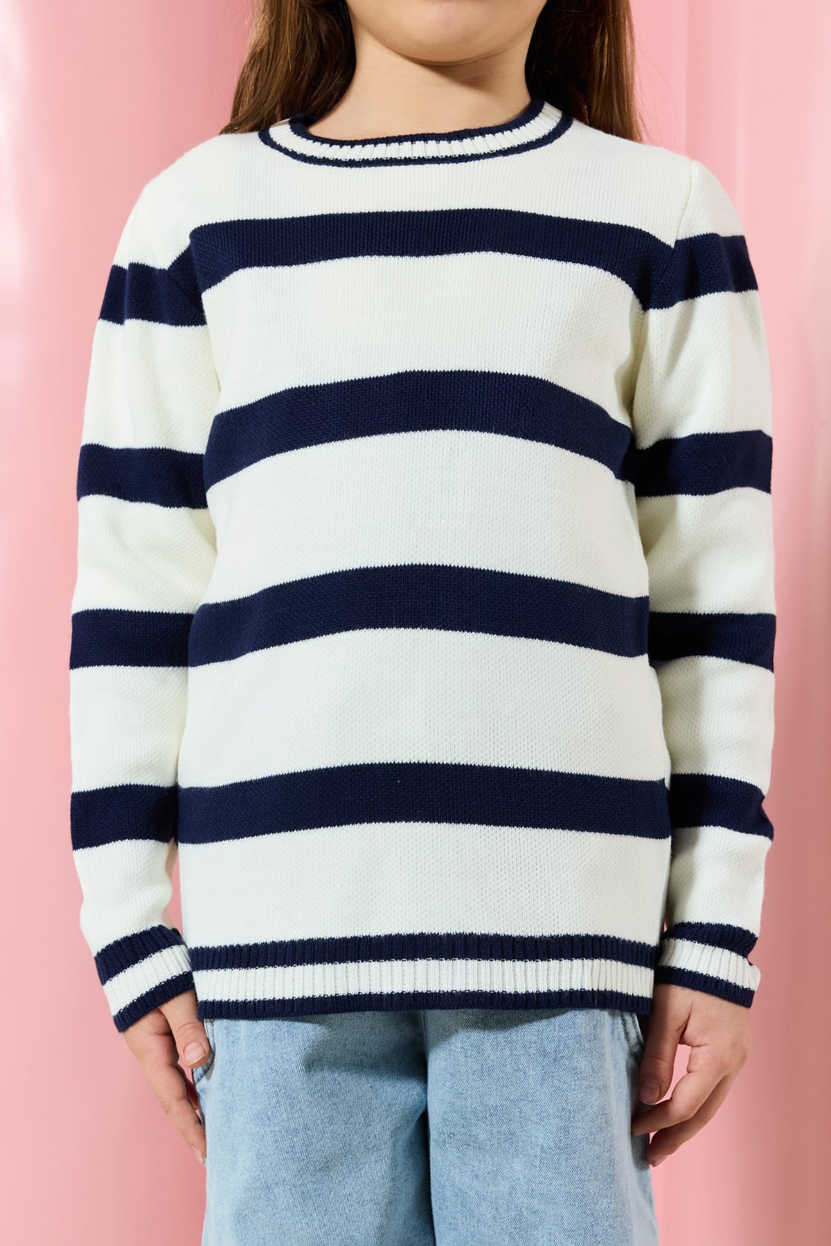 Kids' Navy Striped Mini Me Jumper
