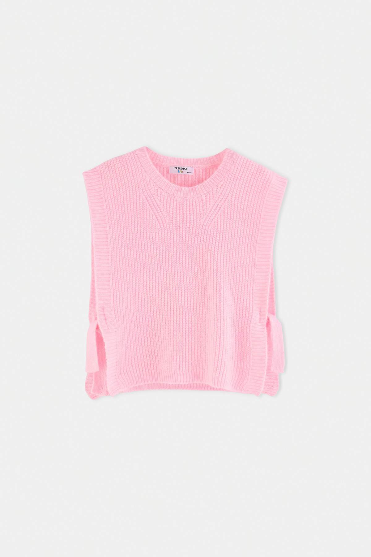 Girls' Pink Knit Sweater Vest
