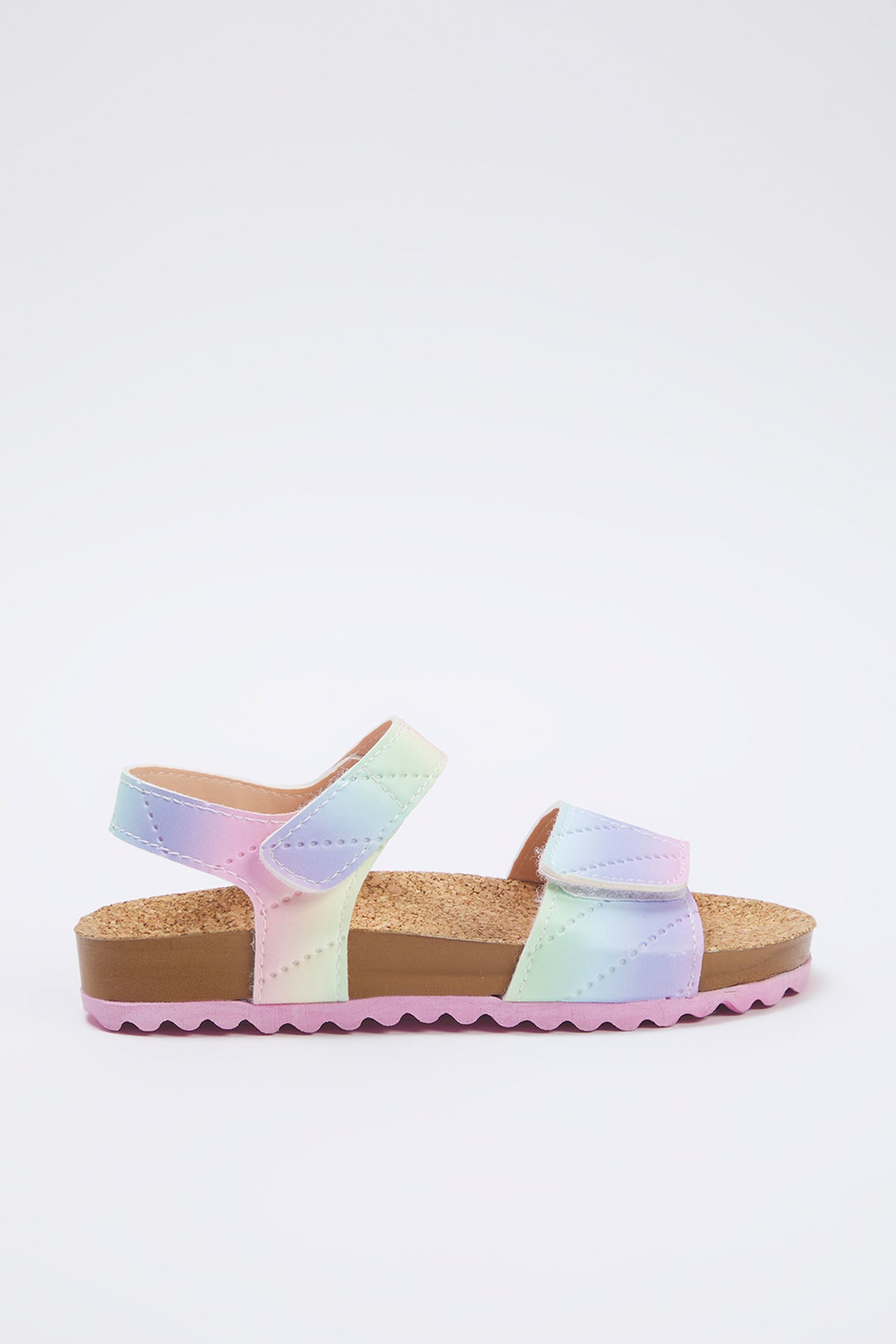 Girls' Pink Velcro-Strap Sandals