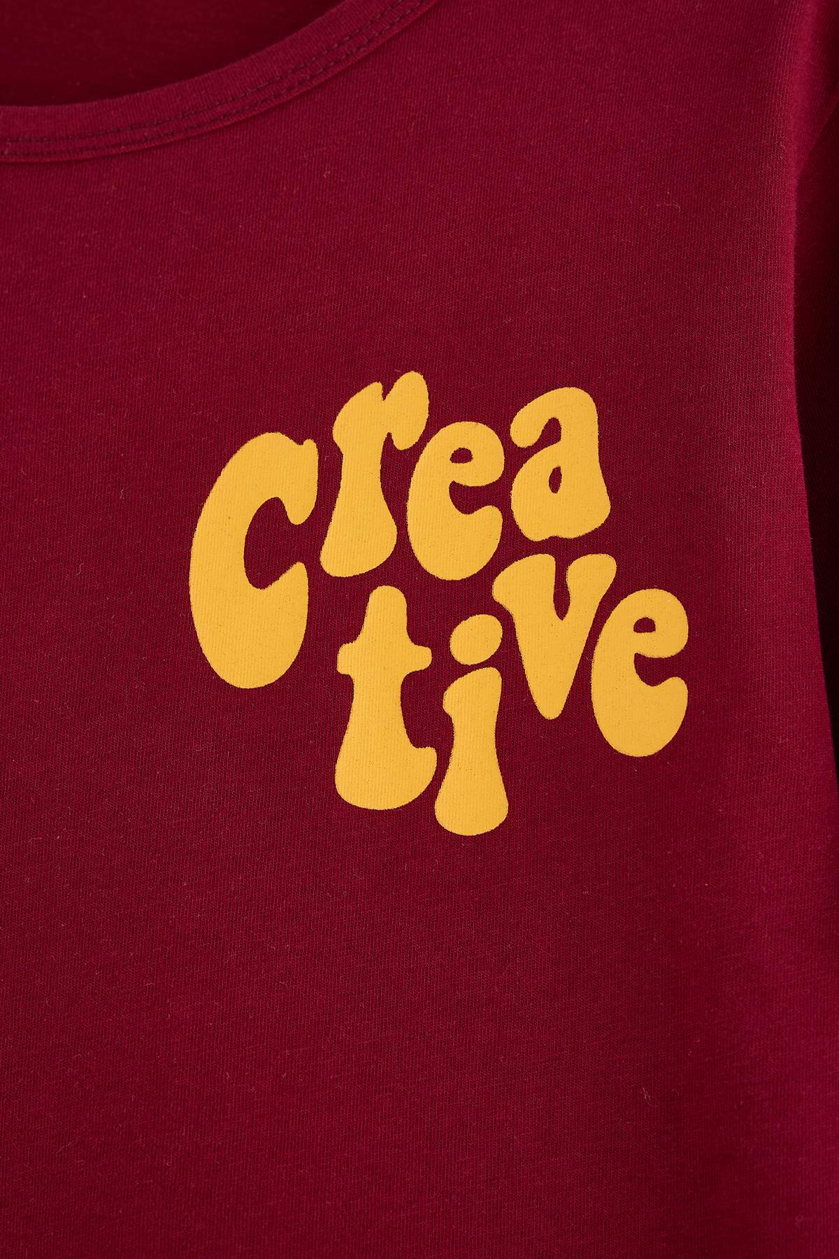 Boys' Burgundy Slogan-Print T-Shirt