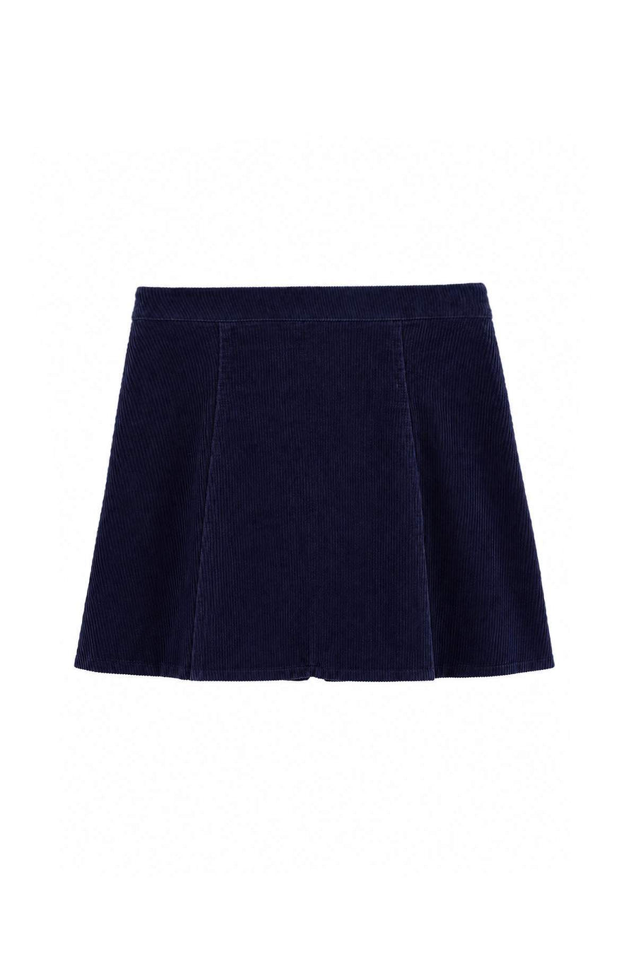 Girls' Navy Velvet Mini Skort