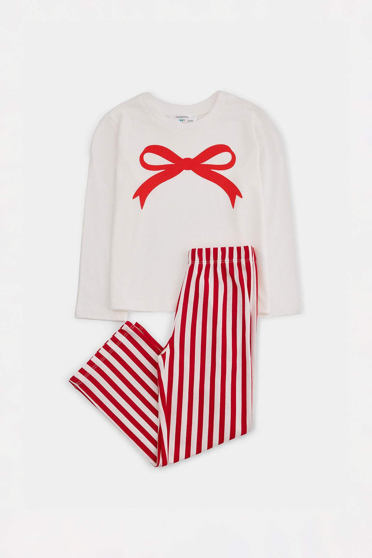 Girls' Red Winter Holiday Pyjama Set