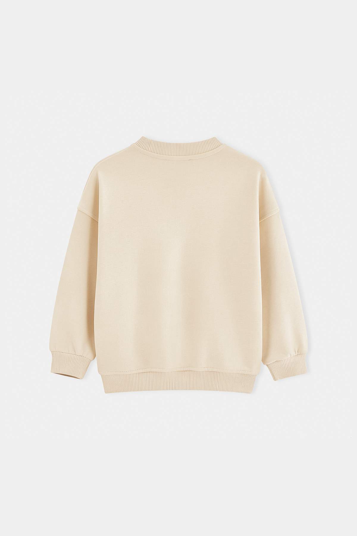 Boys' Beige Cotton Sweatshirt