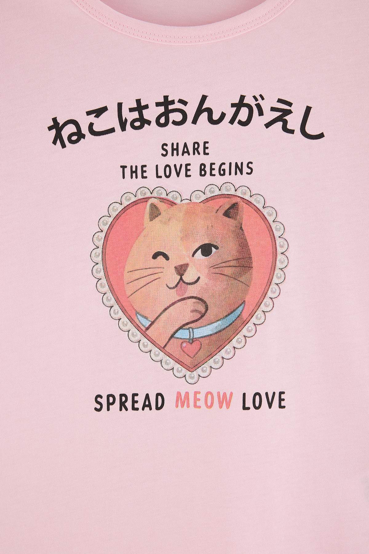 Girls' Pink Bear-Print T-Shirt