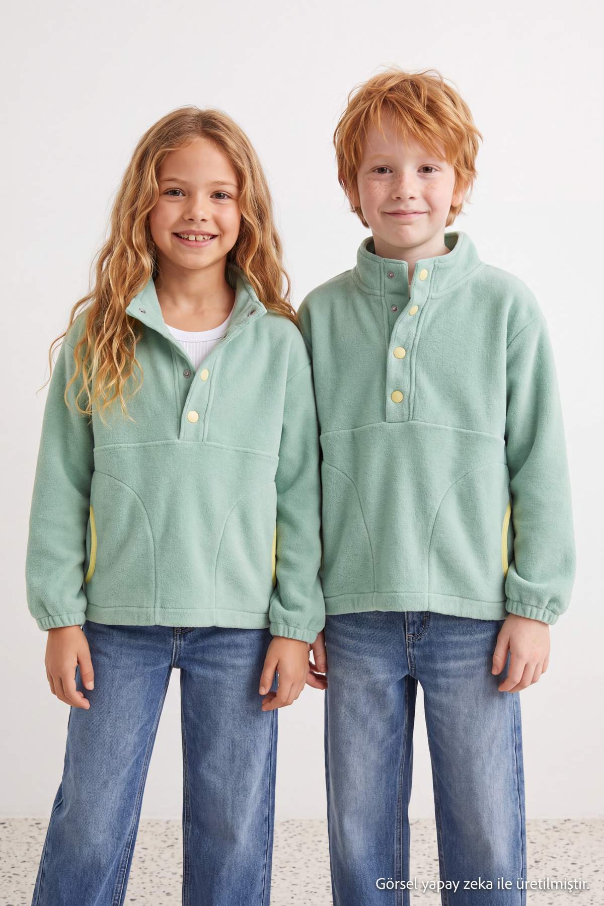 Kids' Mint Plush Fleece Sweatshirt
