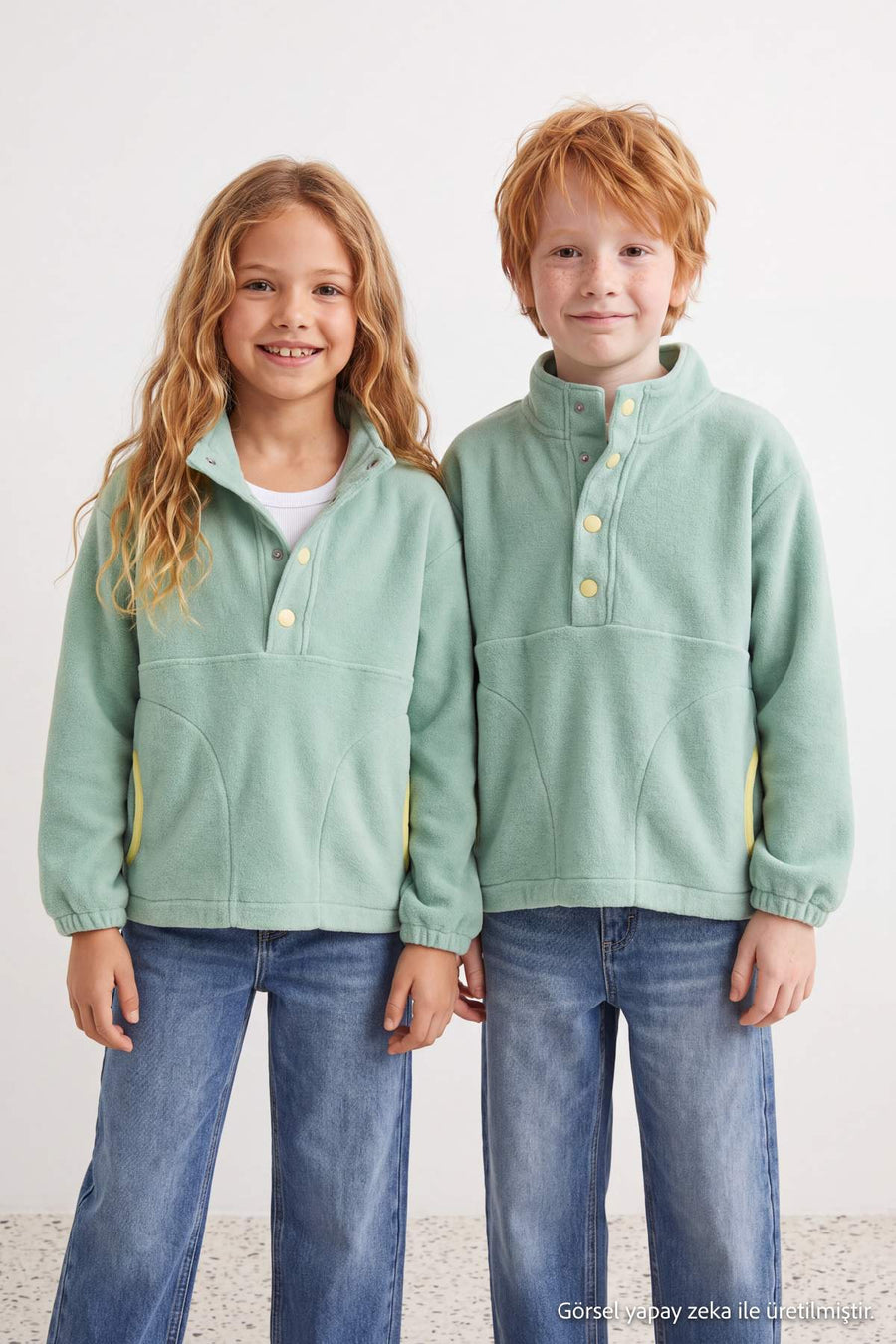 Kids' Mint Plush Fleece Sweatshirt