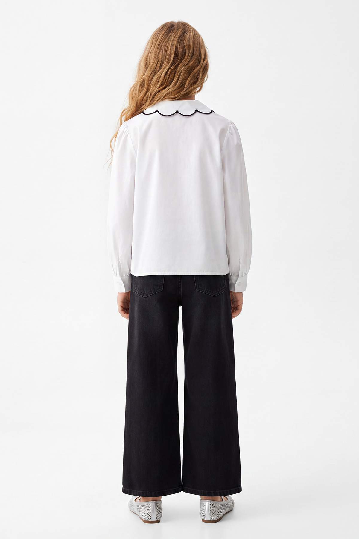 Girls' Ecru Long-Sleeve Shirt
